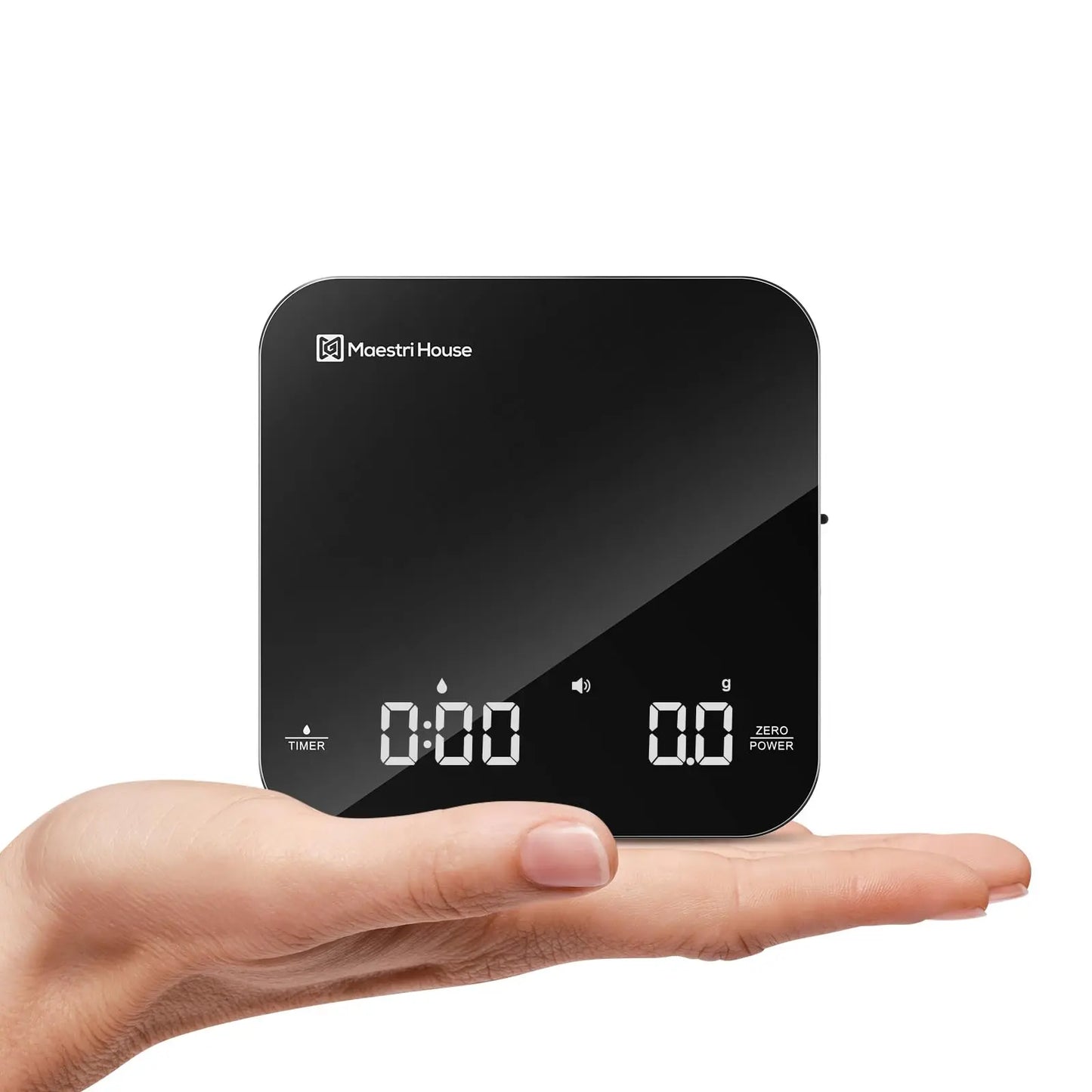 Maestri House Mini Coffee Scale with Timer, USB-C Rechargeable Espresso Scale, 2kg/0.1g Mt. Diablo Coffee and Gear