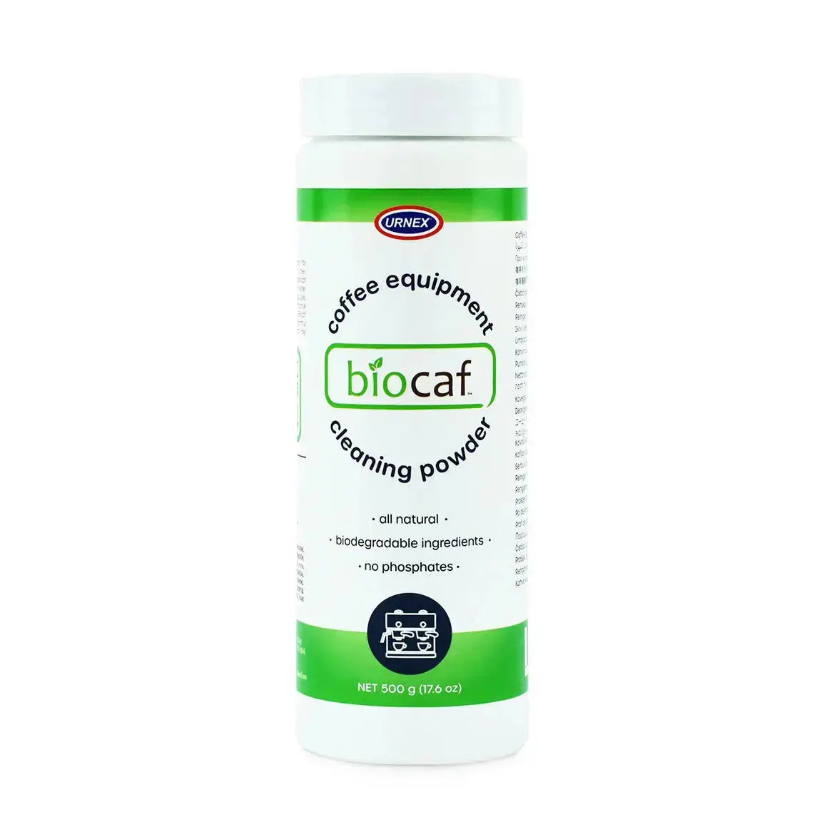 Urnex Biocaf Coffee Equipment Cleaning Powder – 500 g (17.6 oz) Espresso Parts