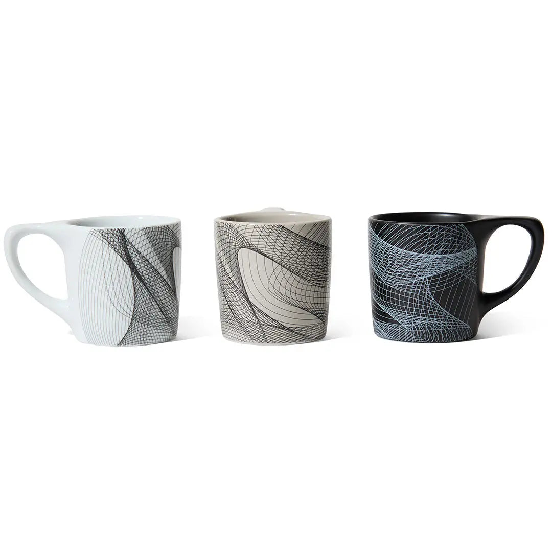 notNeutral x Chaim Machlev Lino Coffee Mug (10oz) - Dots to Lines Gray Espresso Parts