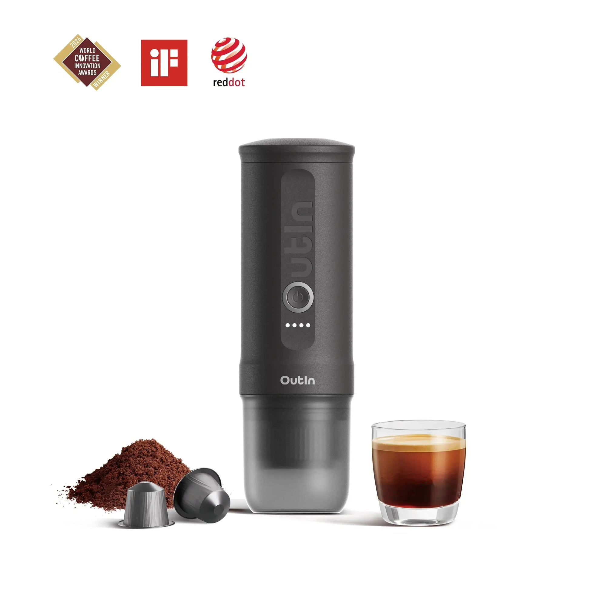 Nano Portable Espresso Machine (Space Grey) OutIn
