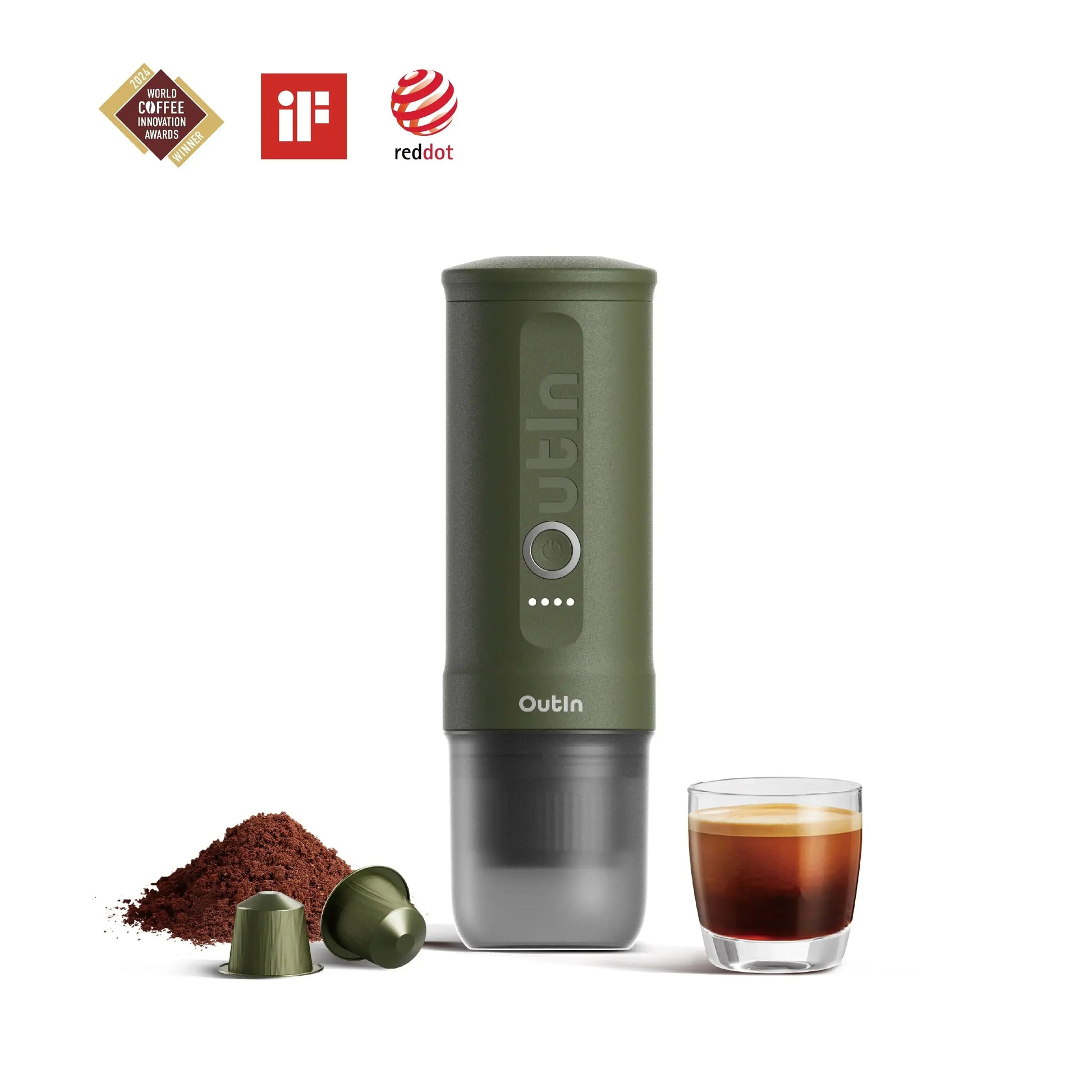 Nano Portable Espresso Machine (Forest Green) OutIn