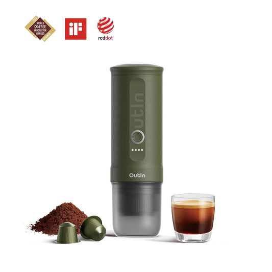 Nano Portable Espresso Machine (Forest Green) OutIn