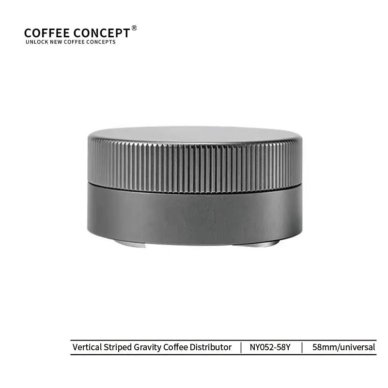 Vertical Striped Gravity Espresso Distributor - Stainless Steel Self-Leveling Tool 51/53/58mm From $16 COFFEECONCEPT