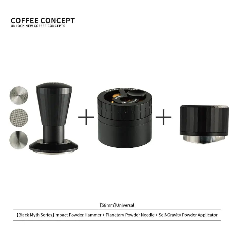Black Myth Impact Tamper - 30LB Constant Force Spring Espresso Tamper Under $49 COFFEECONCEPT