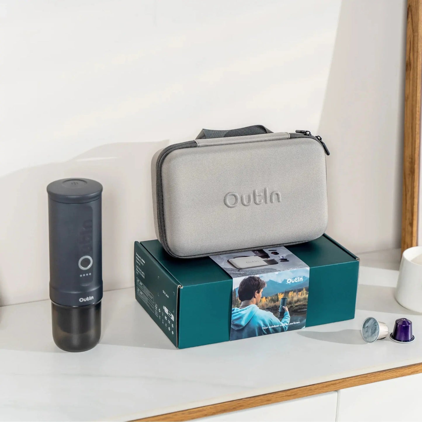 Traveler Espresso Gift Set (Space Grey) OutIn