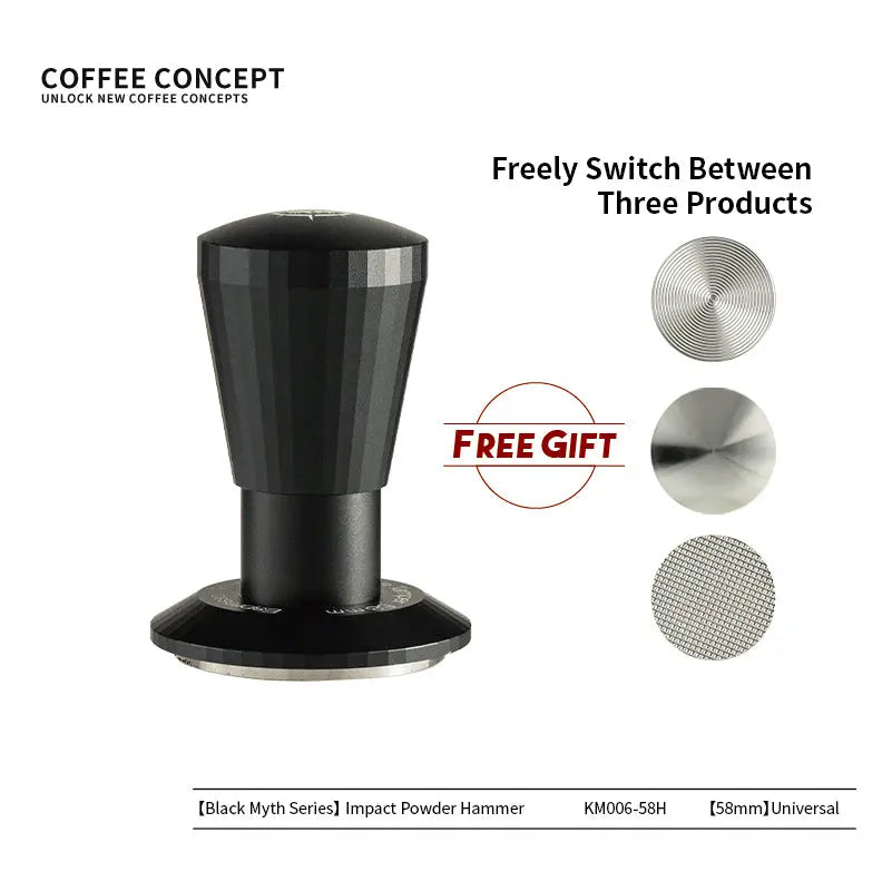 Black Myth Impact Tamper - 30LB Constant Force Spring Espresso Tamper Under $49 COFFEECONCEPT