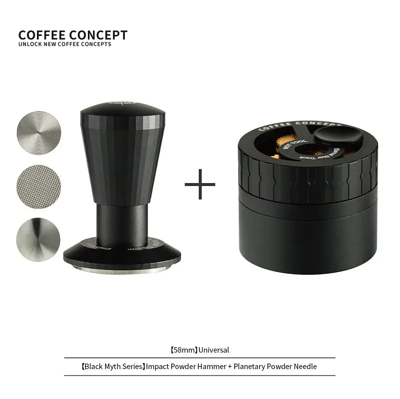 Black Myth Impact Tamper - 30LB Constant Force Spring Espresso Tamper Under $49 COFFEECONCEPT