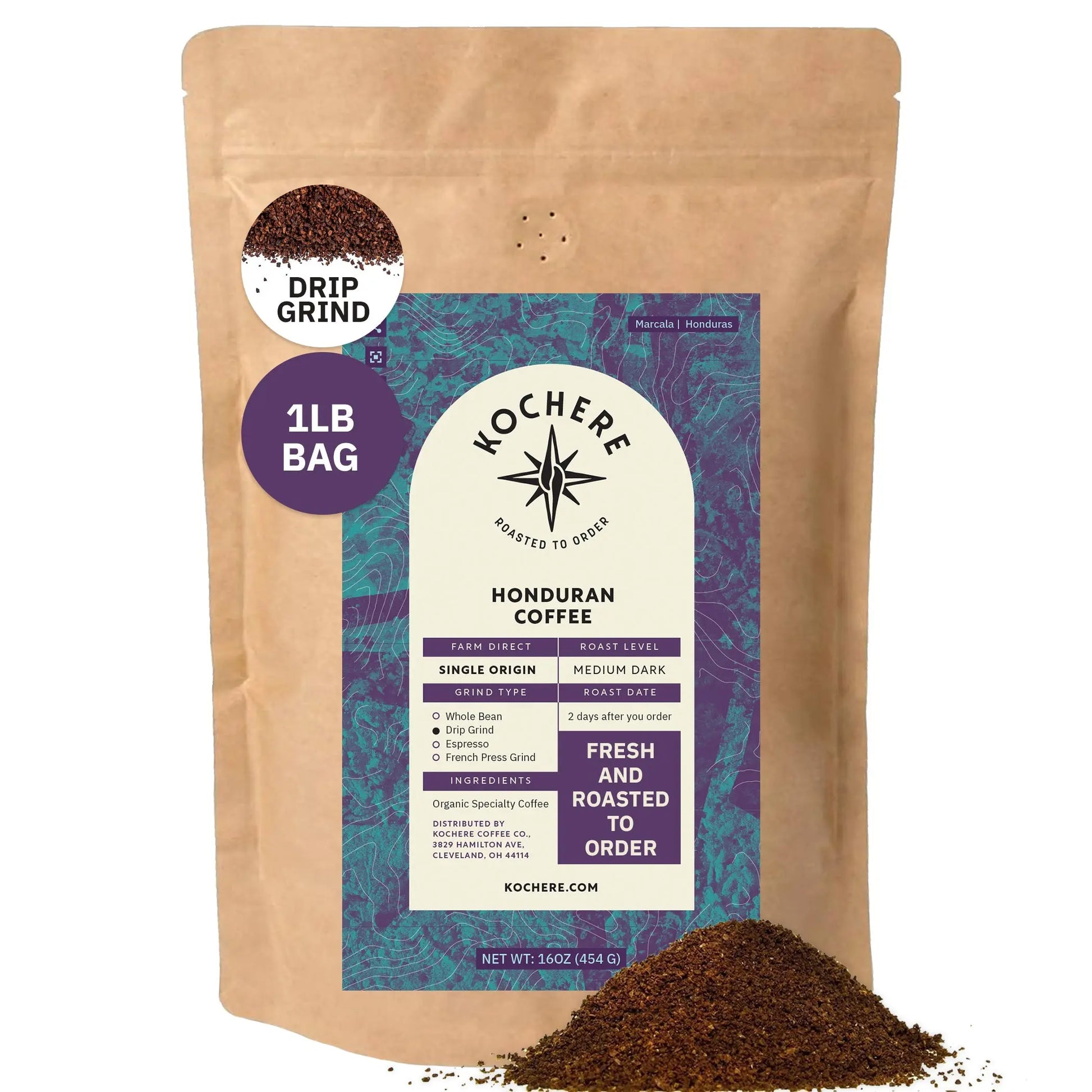 Kochere Coffee Honduran Marcala Organic Medium Roast - Caramel, Spice, Brown Sugar Notes Kochere Coffee Co.