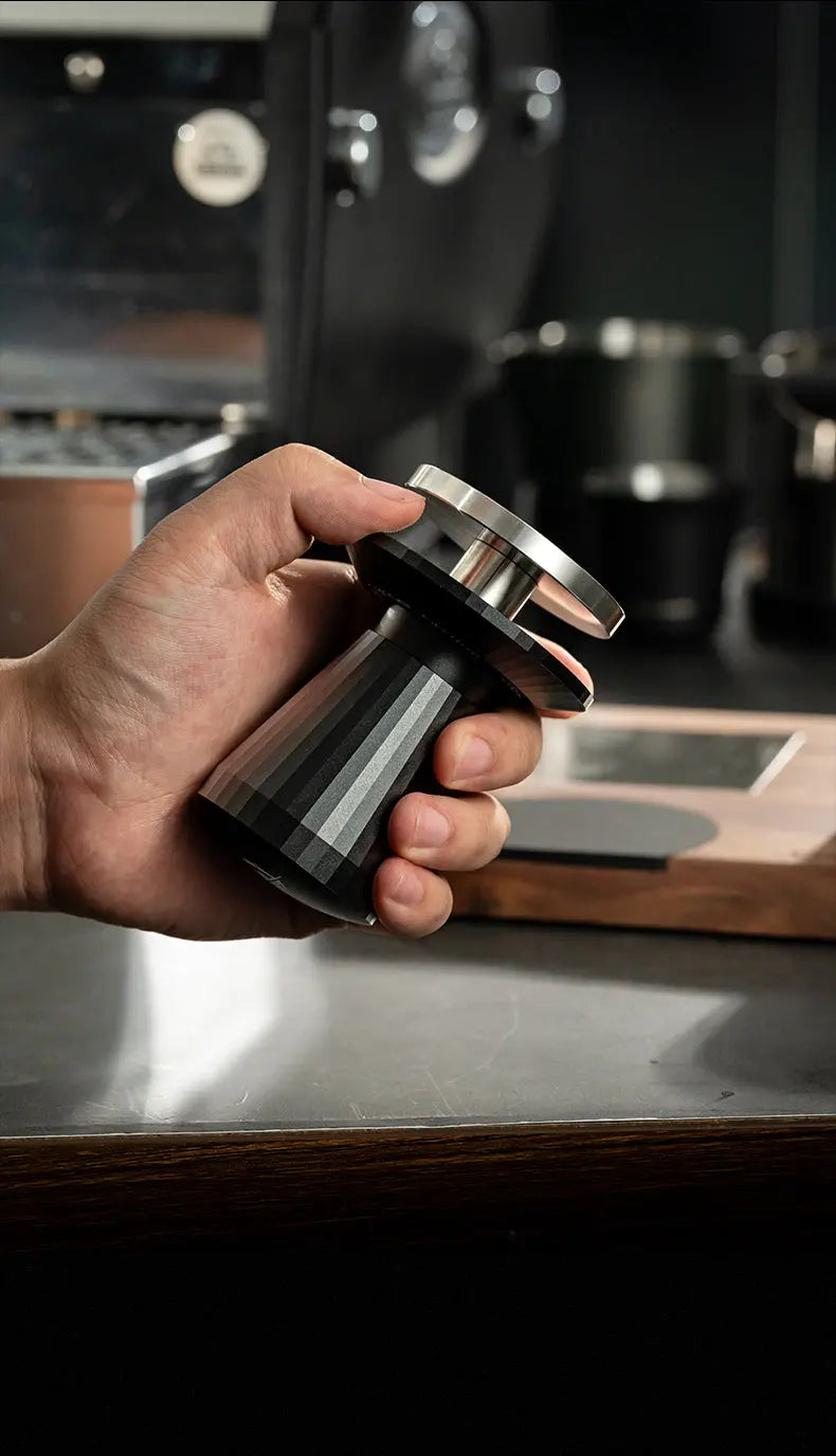 Black Myth Impact Tamper - 30LB Constant Force Spring Espresso Tamper Under $49 COFFEECONCEPT