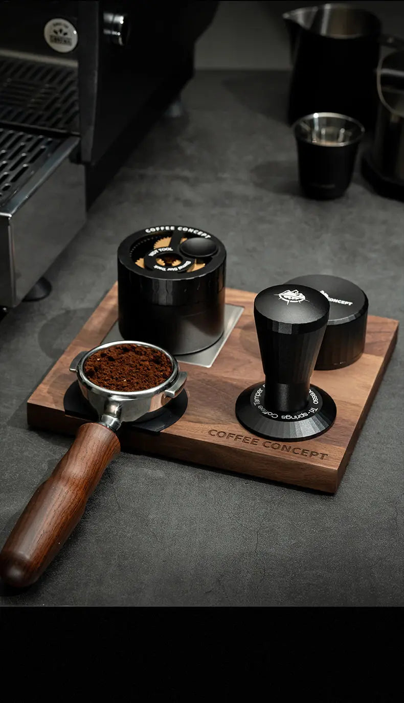 Black Myth Impact Tamper - 30LB Constant Force Spring Espresso Tamper Under $49 COFFEECONCEPT