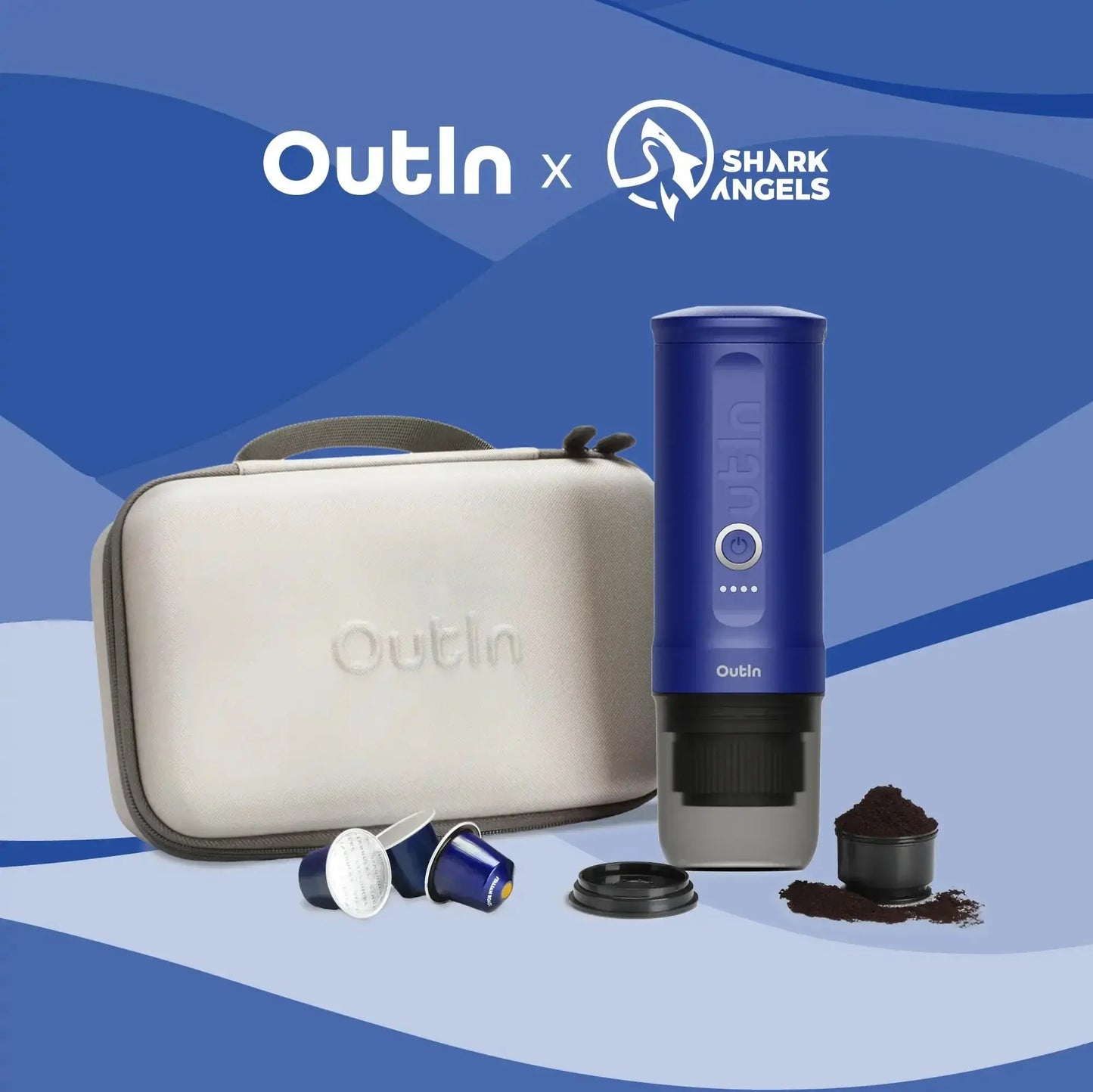 Nano Portable Espresso Machine Set (Ocean Blue) OutIn