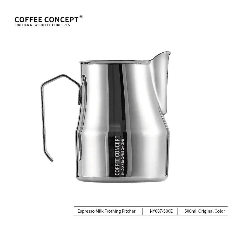 Best Milk Pitcher for Latte Art Beginners - Bell Shape 350ml/500ml Frothing Jug Under $15 COFFEECONCEPT