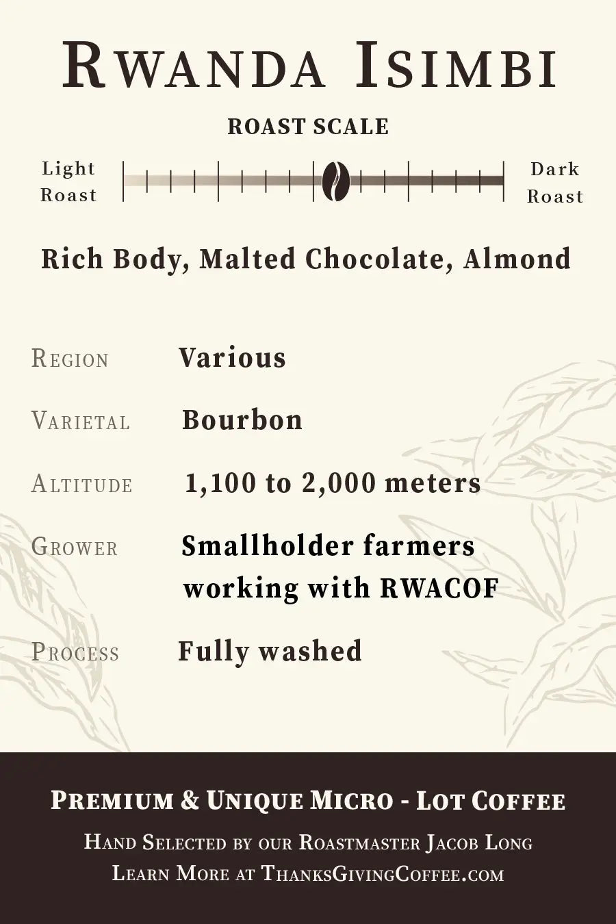 Quarterly Roastmaster's Select Coffee Beans Thanksgiving Coffee Company