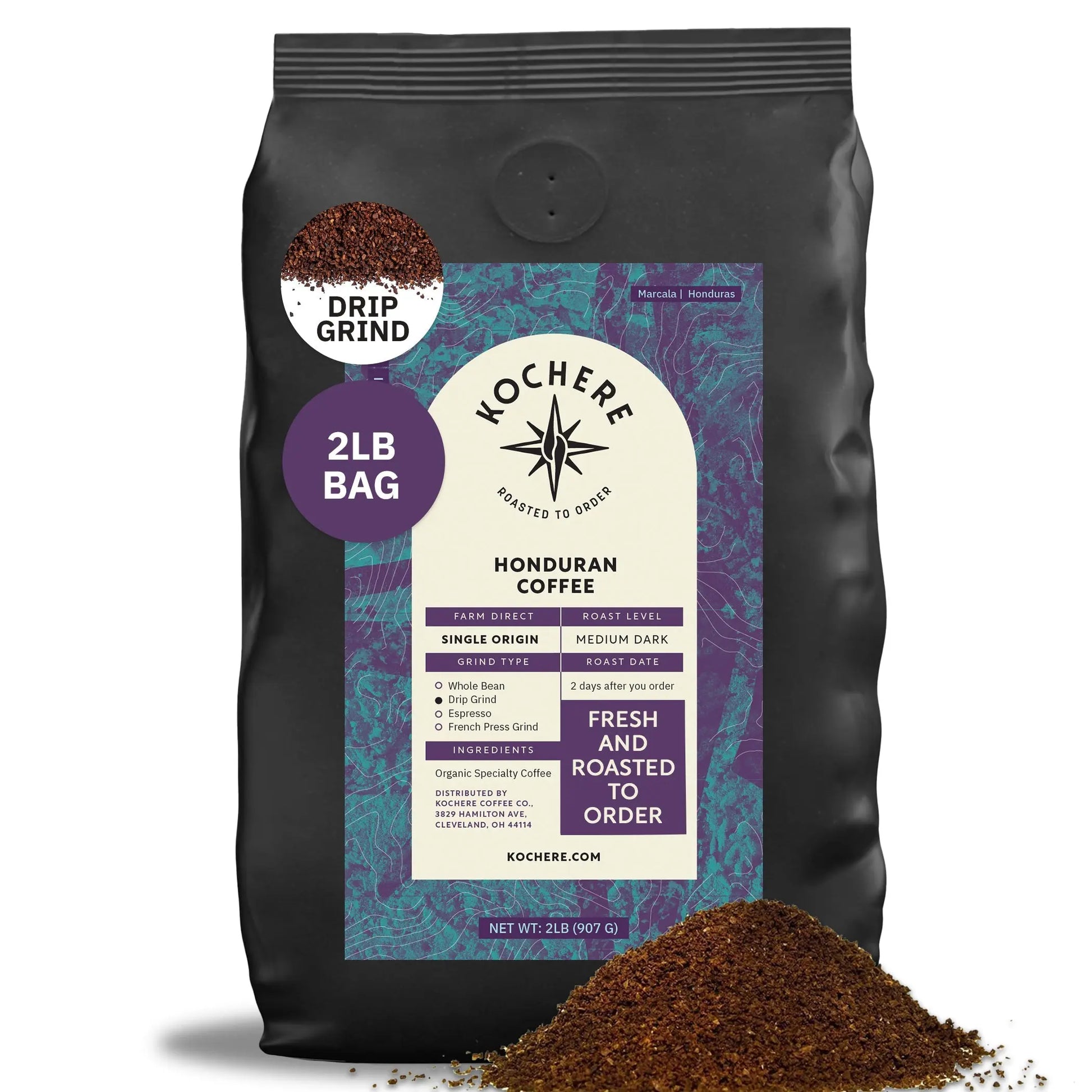 Kochere Coffee Honduran Marcala Organic Medium Roast - Caramel, Spice, Brown Sugar Notes Kochere Coffee Co.