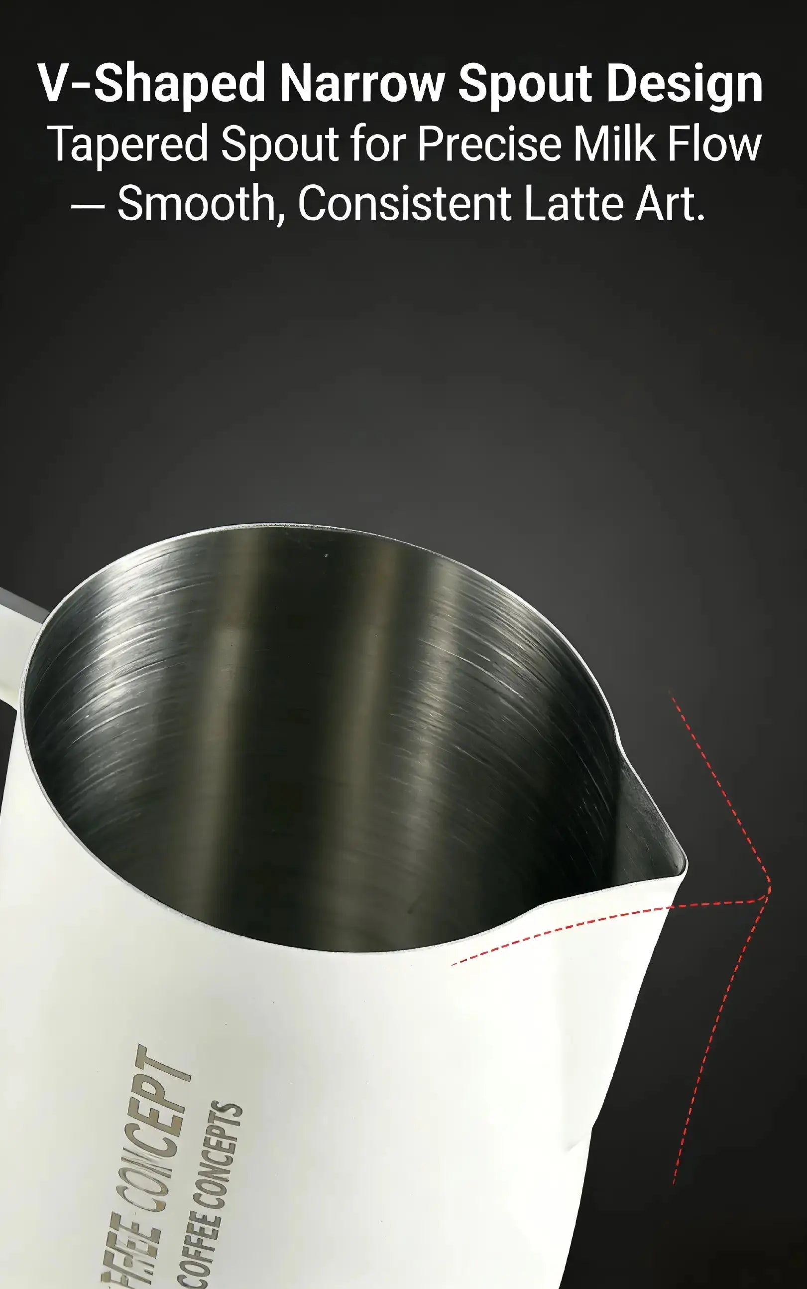 Best Milk Pitcher for Latte Art Beginners - Bell Shape 350ml/500ml Frothing Jug Under $15 COFFEECONCEPT