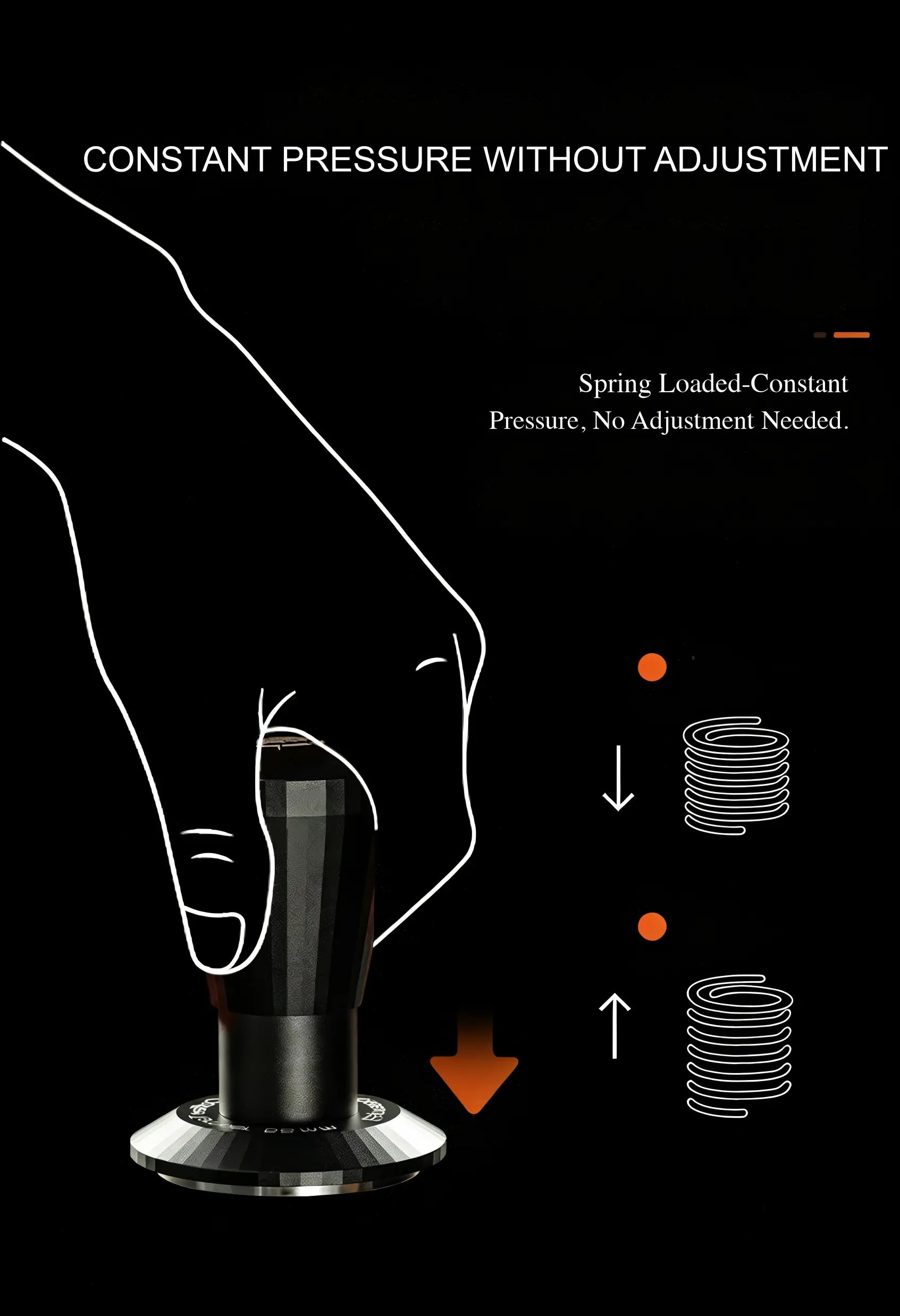 Black Myth Impact Tamper - 30LB Constant Force Spring Espresso Tamper Under $49 COFFEECONCEPT