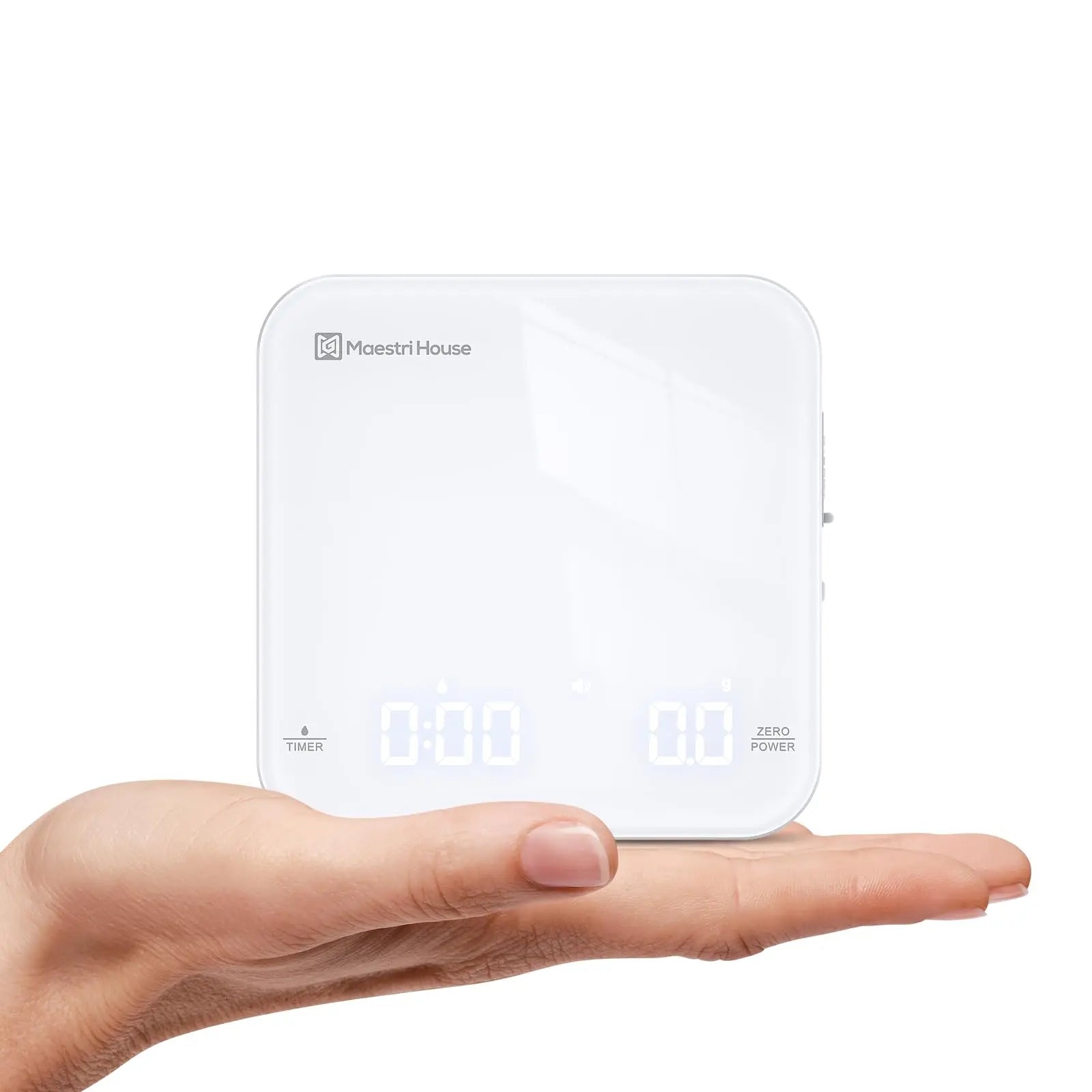 Maestri House Mini Coffee Scale with Timer, USB-C Rechargeable Espresso Scale, 2kg/0.1g Mt. Diablo Coffee and Gear
