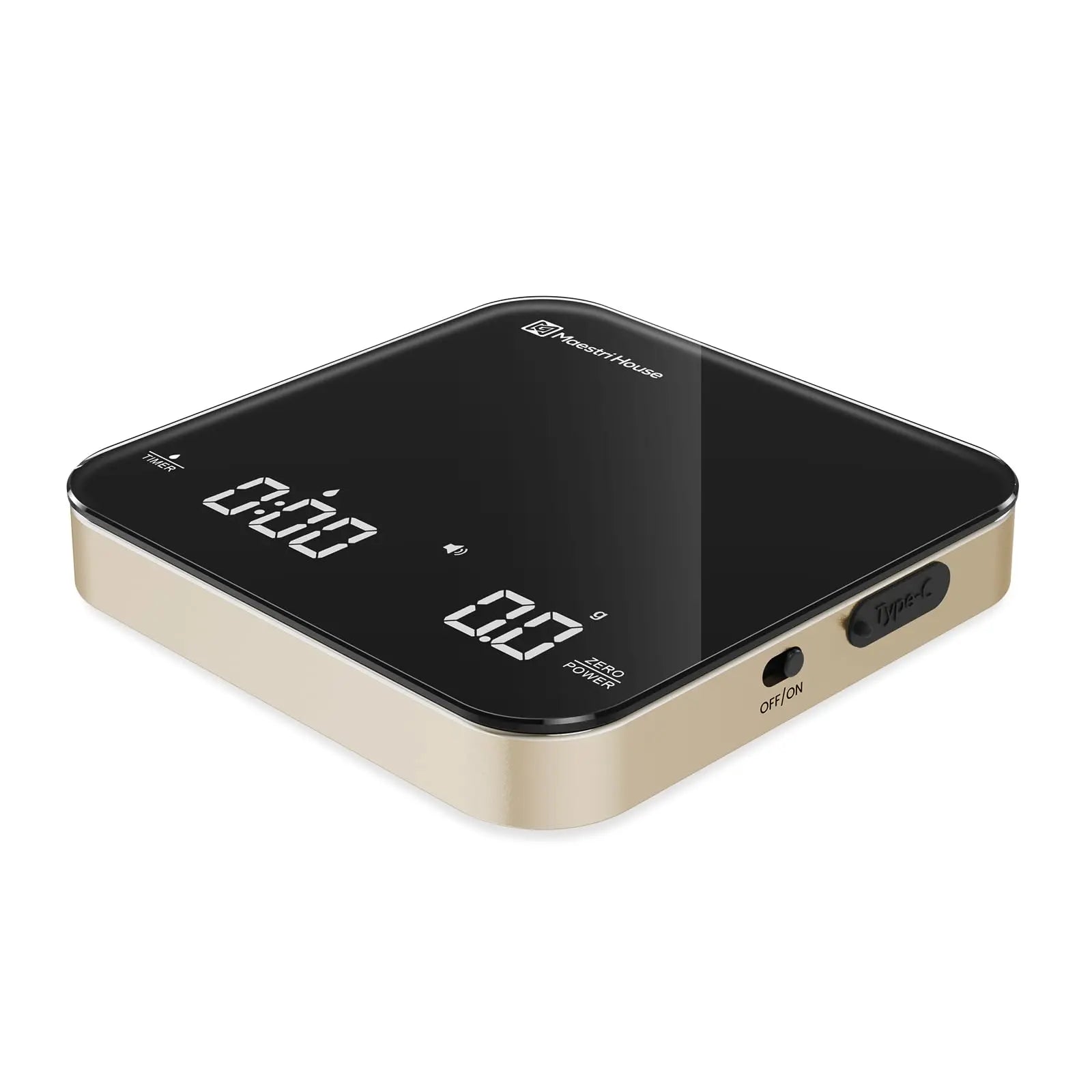 Maestri House Mini Coffee Scale with Timer, USB-C Rechargeable Espresso Scale, 2kg/0.1g Mt. Diablo Coffee and Gear