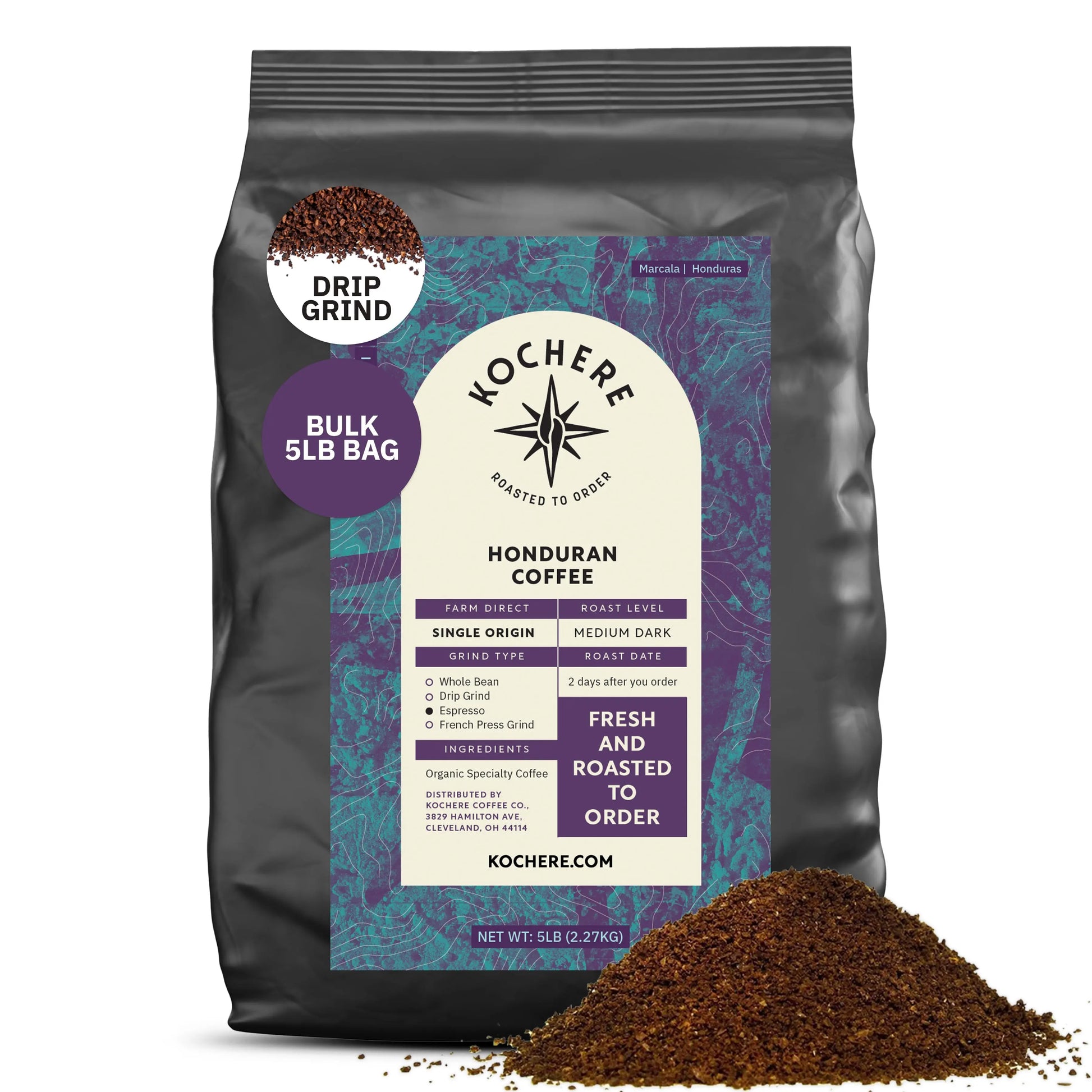 Kochere Coffee Honduran Marcala Organic Medium Roast - Caramel, Spice, Brown Sugar Notes Kochere Coffee Co.