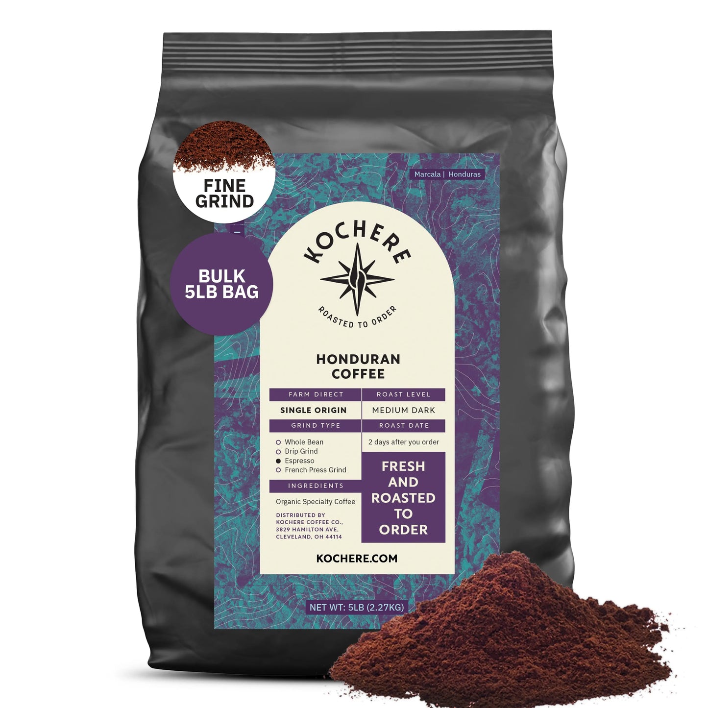 Kochere Coffee Honduran Marcala Organic Medium Roast - Caramel, Spice, Brown Sugar Notes Kochere Coffee Co.