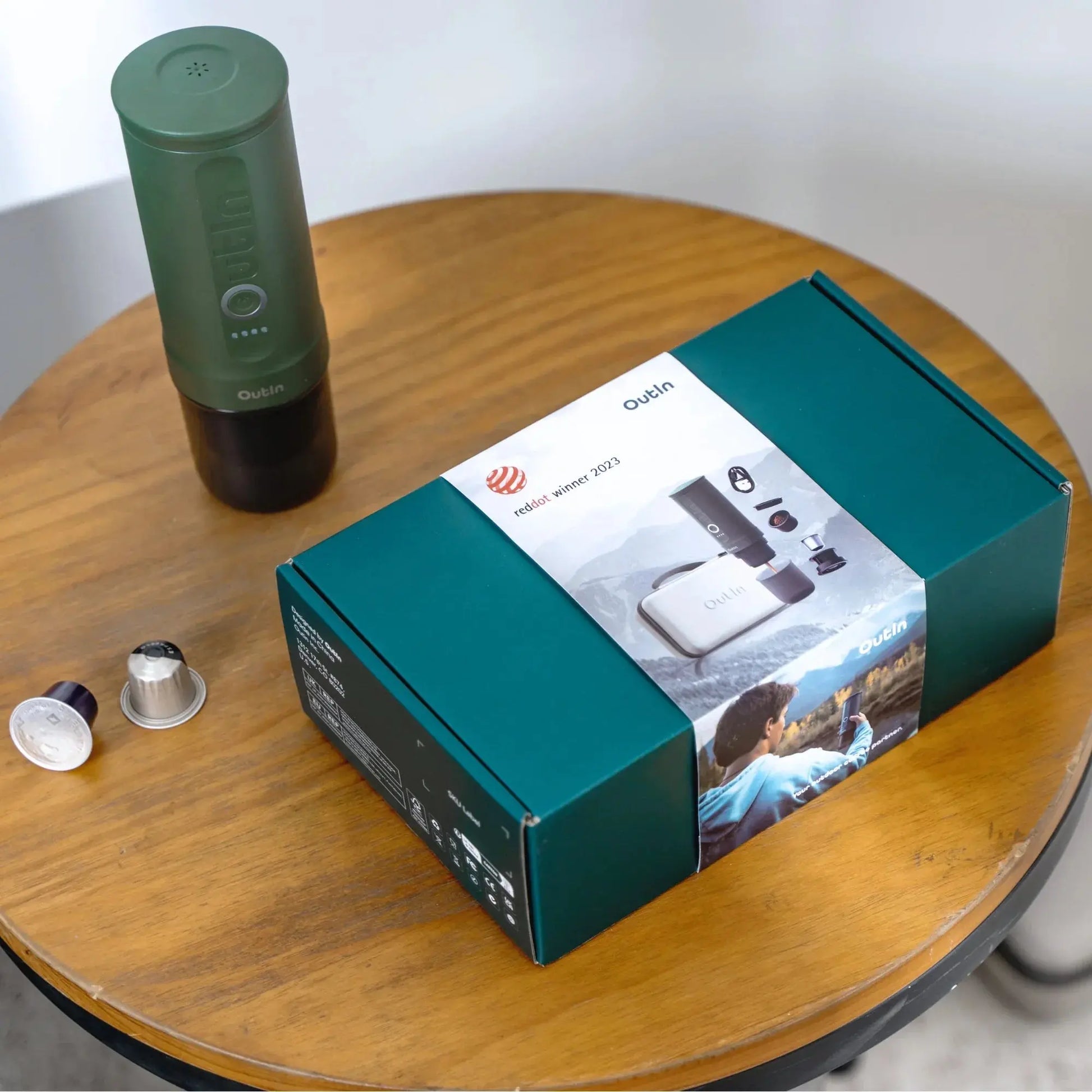 Traveler Espresso Gift Set (Forest Green) OutIn