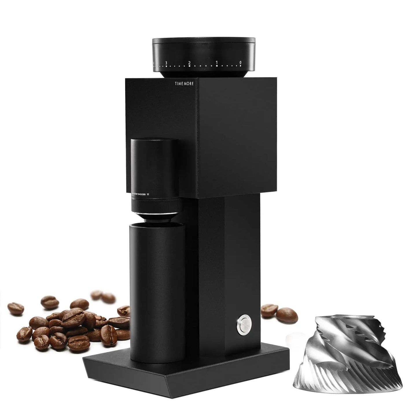 TIMEMORE Bricks 01S Electric Coffee Grinder, 150 Adjustable Settings, High-Performance Motor for Consistent Grind, Stainless Steel Easy Clean Design, Perfect for Espresso Pour-Over French Press, Black Mt. Diablo Coffee and Gear