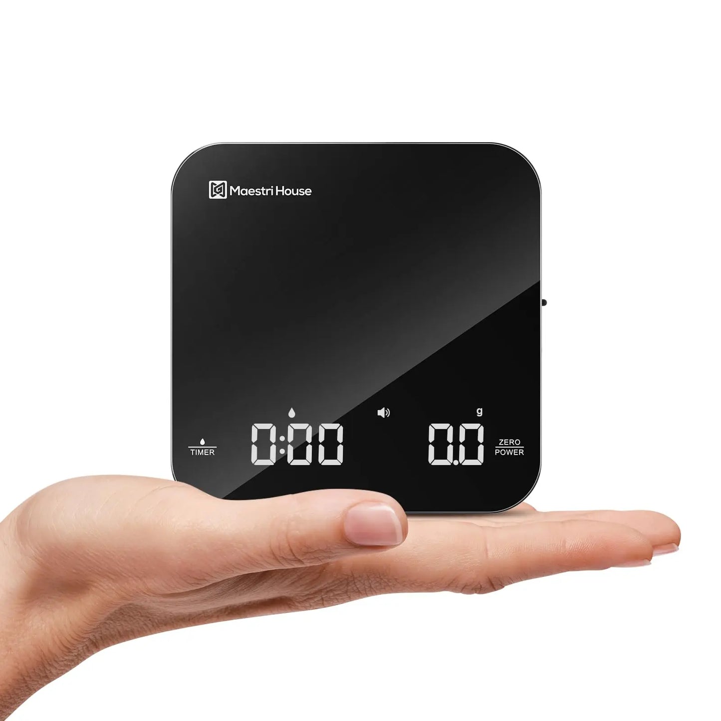 Maestri House Mini Coffee Scale with Timer, USB-C Rechargeable Espresso Scale, 2kg/0.1g Mt. Diablo Coffee and Gear
