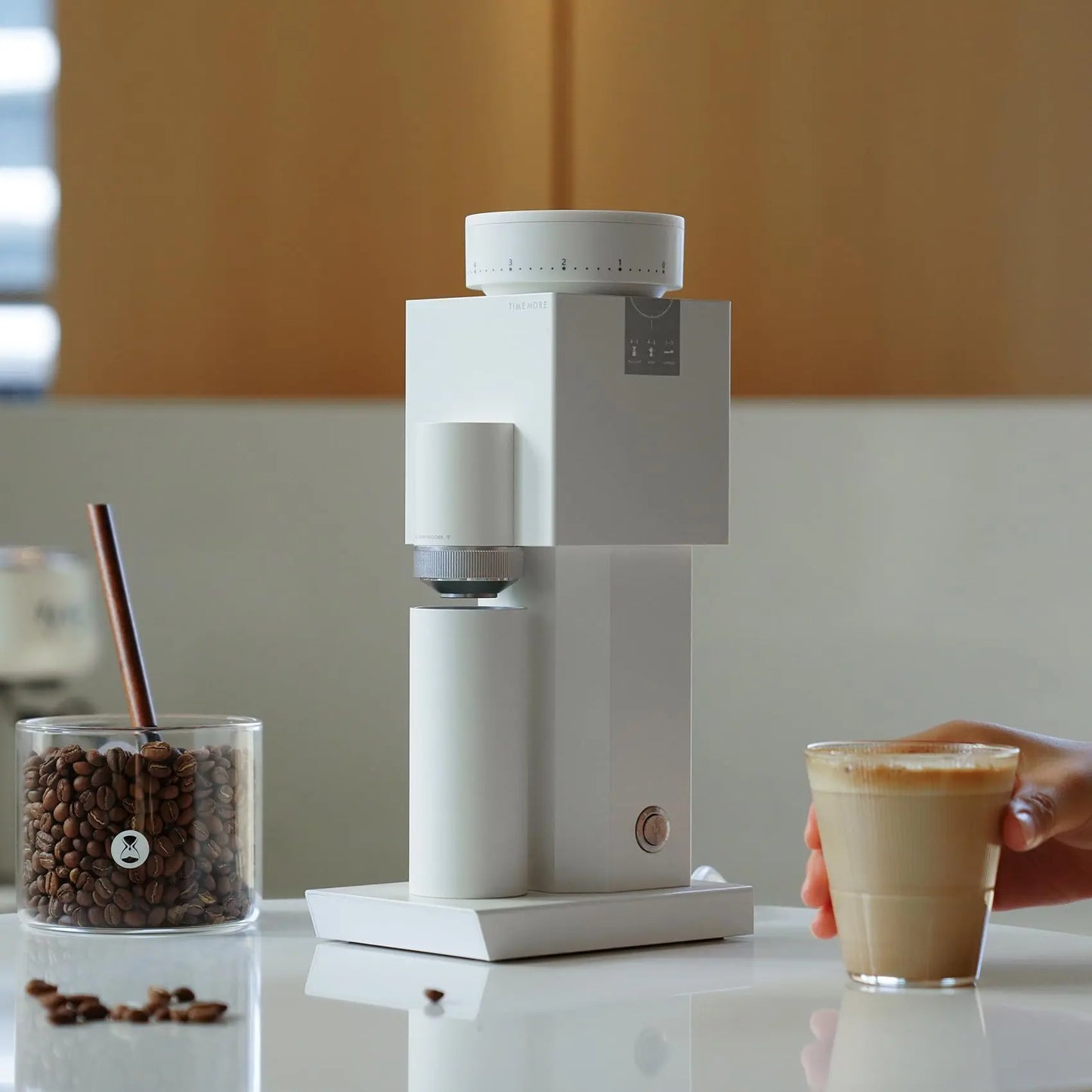 TIMEMORE Bricks 01S Electric Coffee Grinder, 150 Adjustable Settings, High-Performance Motor for Consistent Grind, Stainless Steel Easy Clean Design, Perfect for Espresso Pour-Over French Press, Black Mt. Diablo Coffee and Gear