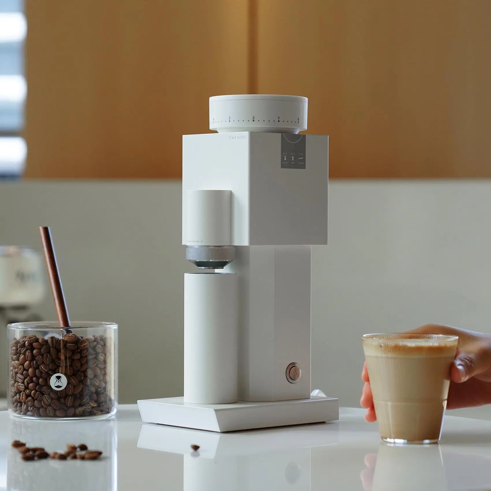 TIMEMORE Bricks 01S Electric Coffee Grinder, 150 Adjustable Settings, High-Performance Motor for Consistent Grind, Stainless Steel Easy Clean Design, Perfect for Espresso Pour-Over French Press, Black Mt. Diablo Coffee and Gear