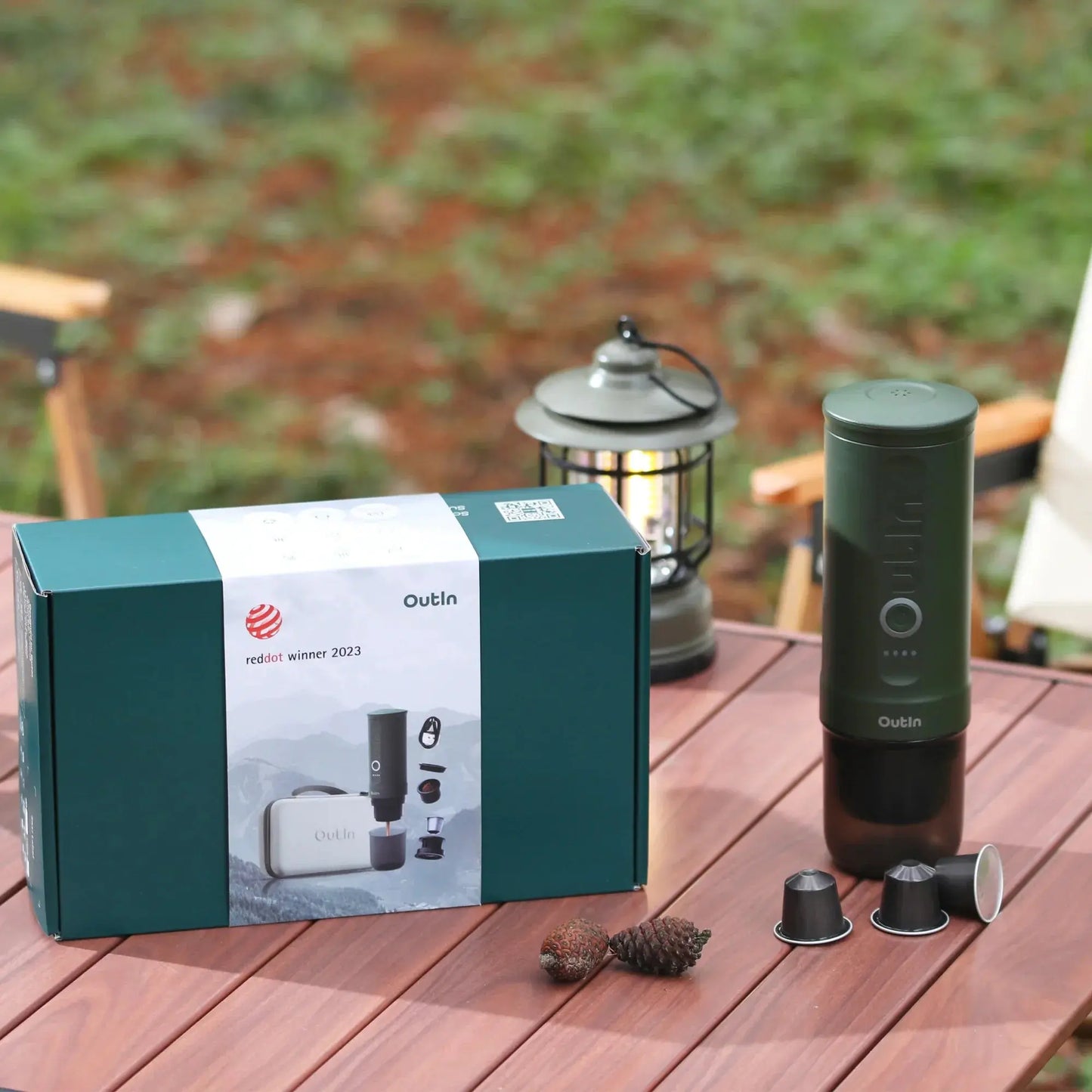 Traveler Espresso Gift Set (Forest Green) OutIn