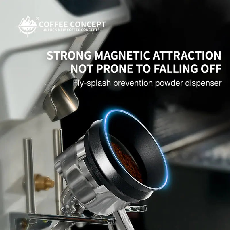 Best Magnetic Dosing Ring for Espresso - Anti-Static Coffee Funnel 51/53/58mm Under $8 COFFEECONCEPT