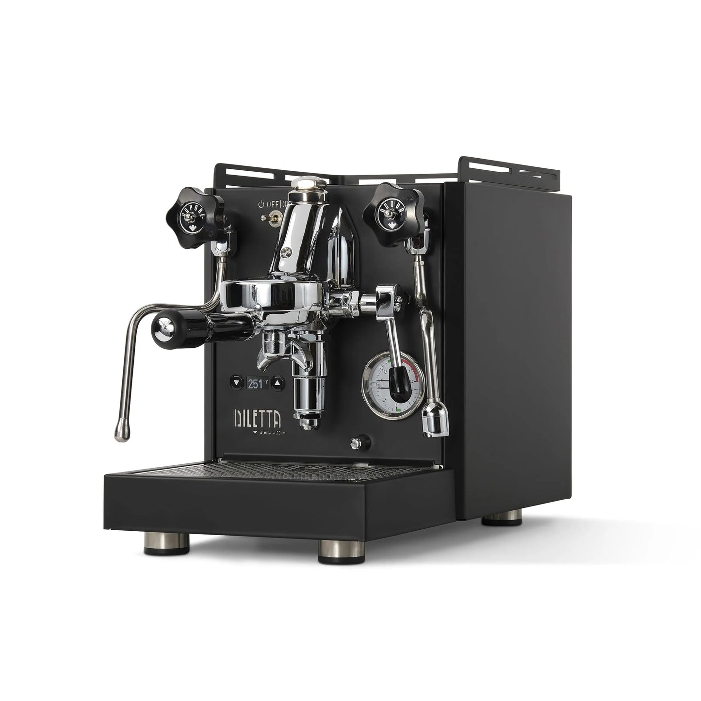 Diletta Bello+ Espresso Machine | E61 | PID Temperature Control | Shot Timer | Programmable Preinfusion | Handmade In Italy (Black) Mt. Diablo Coffee and Gear