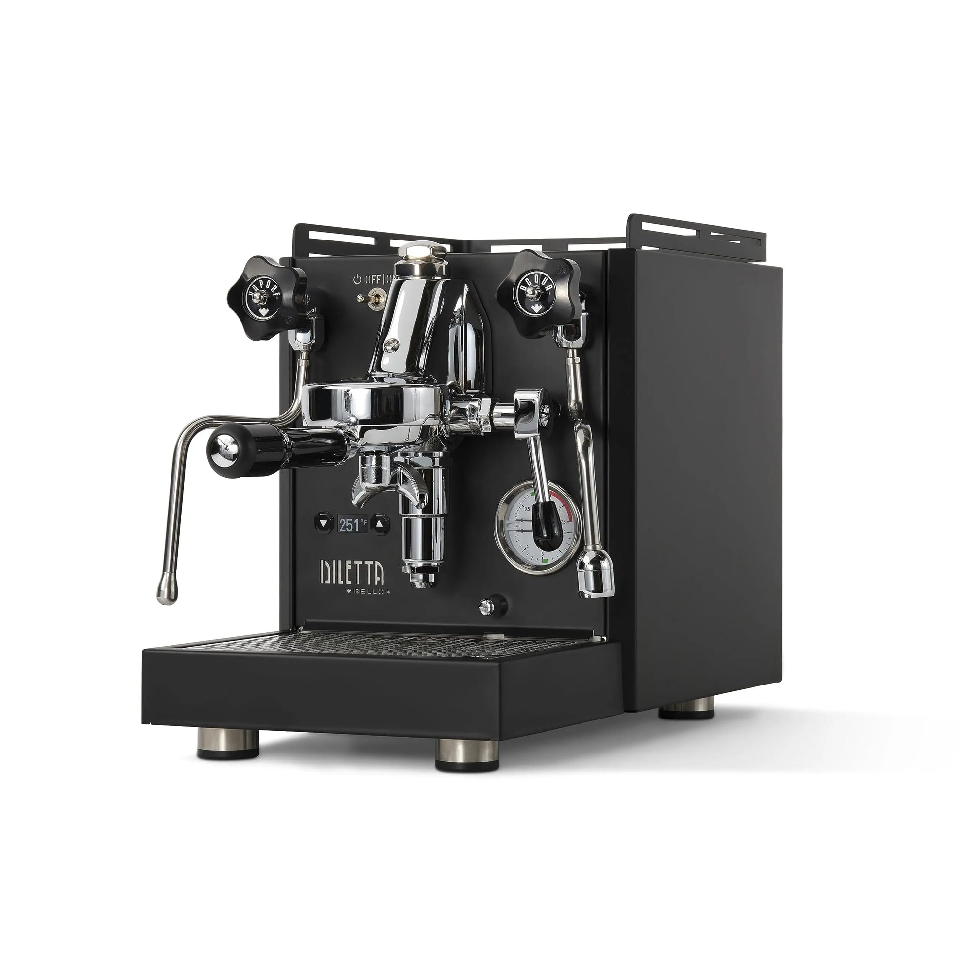 Diletta Bello+ Espresso Machine | E61 | PID Temperature Control | Shot Timer | Programmable Preinfusion | Handmade In Italy (Black) Mt. Diablo Coffee and Gear