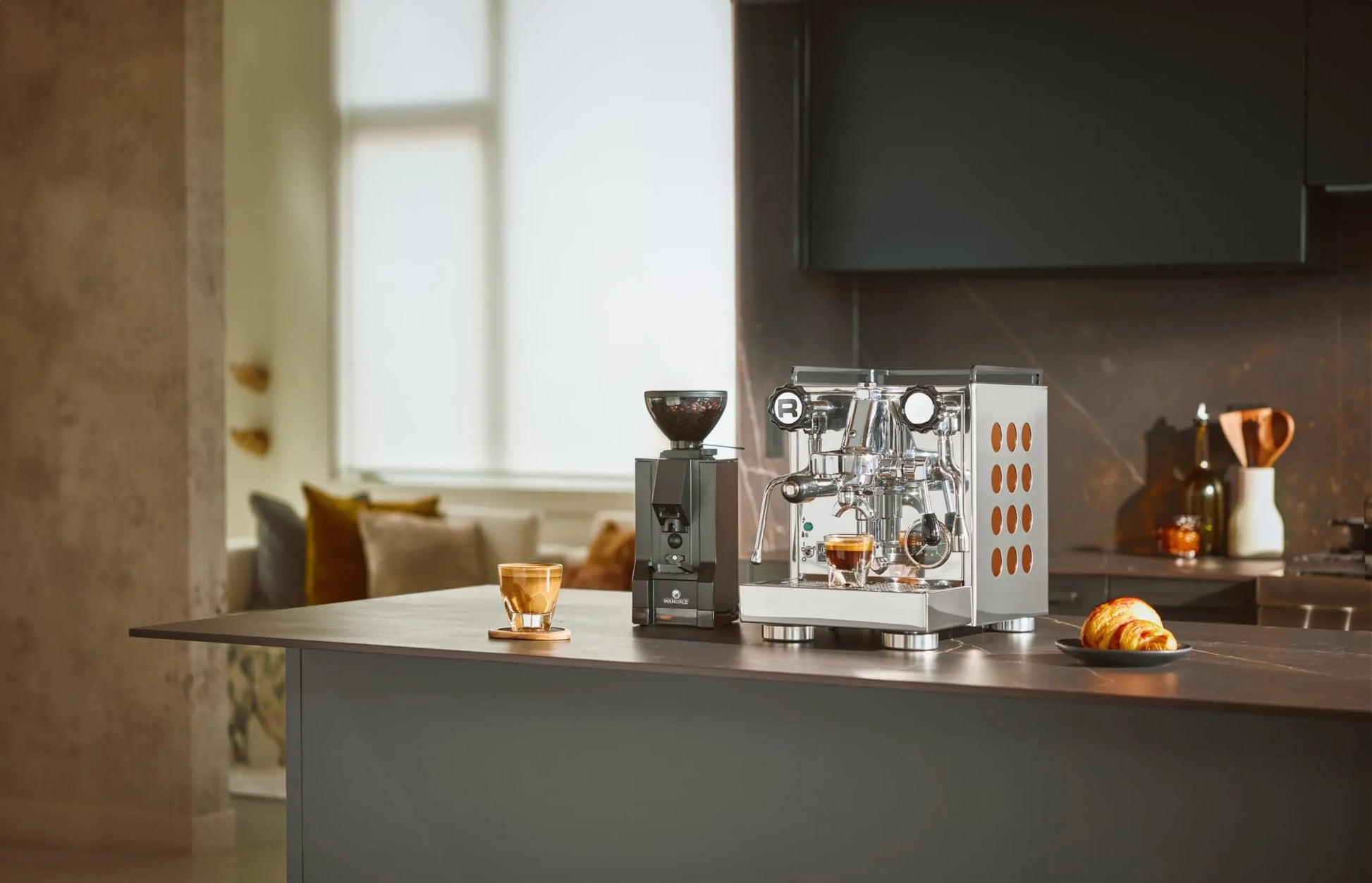 Rocket Espresso Appartamento Espresso Machine | E61 | Heat Exchanger | White Mt. Diablo Coffee and Gear