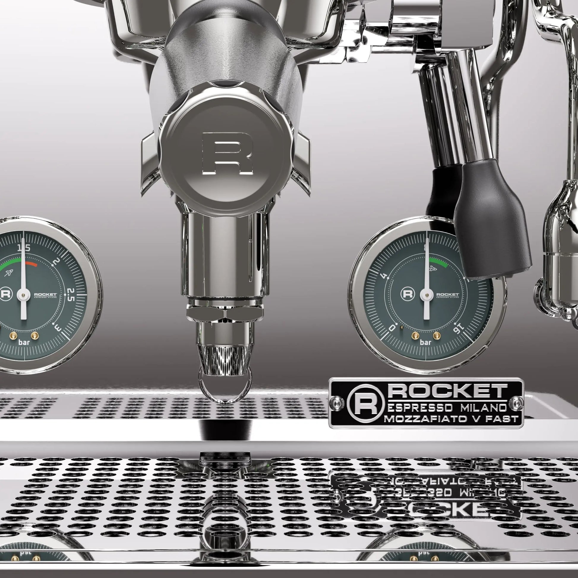Rocket Espresso Mozzafiato FAST V Espresso Machine | Vibratory Pump | Heat Exchanger | PID Temperature Control | (Black) Mt. Diablo Coffee and Gear