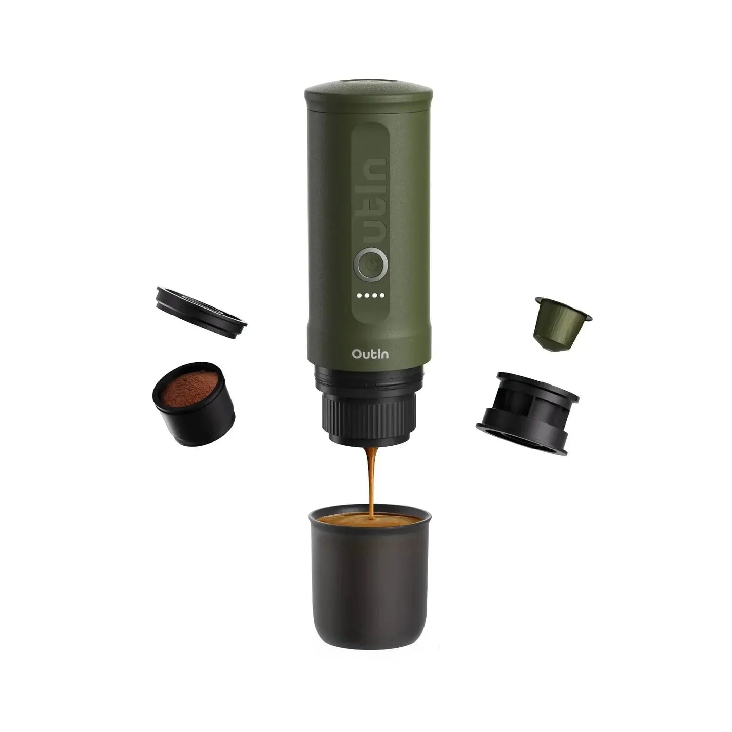Nano Portable Espresso Machine (Forest Green) OutIn