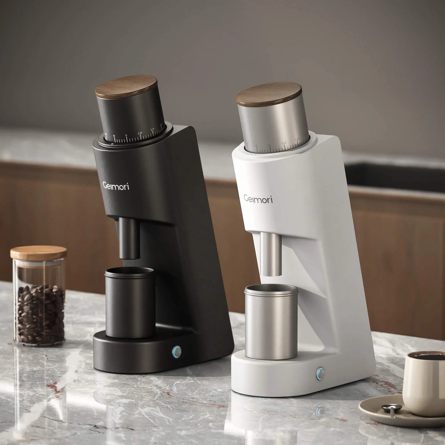 Geimori GU38 Single Dose Coffee Grinder, Electric Burr Coffee Grinder with 38mm Conical Burrs, Stepless Adjustment, Zero Retention Wirsh