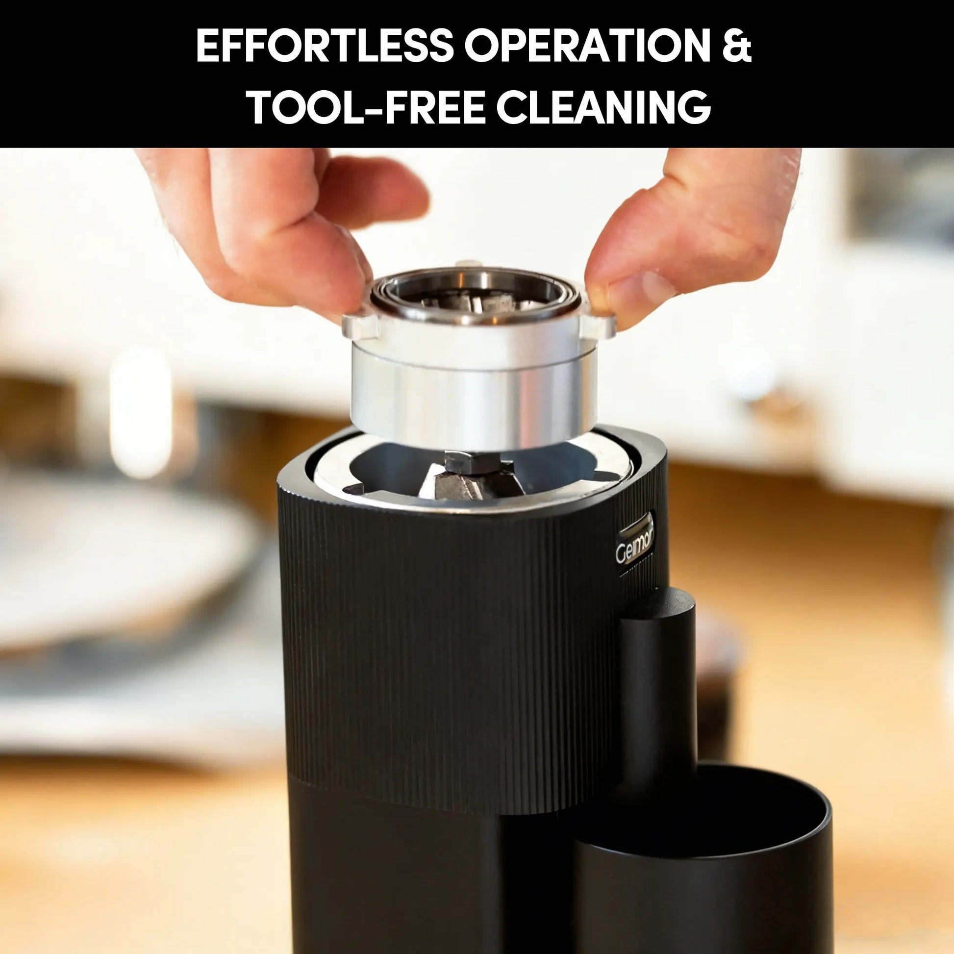 Geimori T38-The True Pro Grade Portable Coffee Grinder with 38mm Conical Burrs, 3600mAh Batteries, Stepless Grind Settings Wirsh