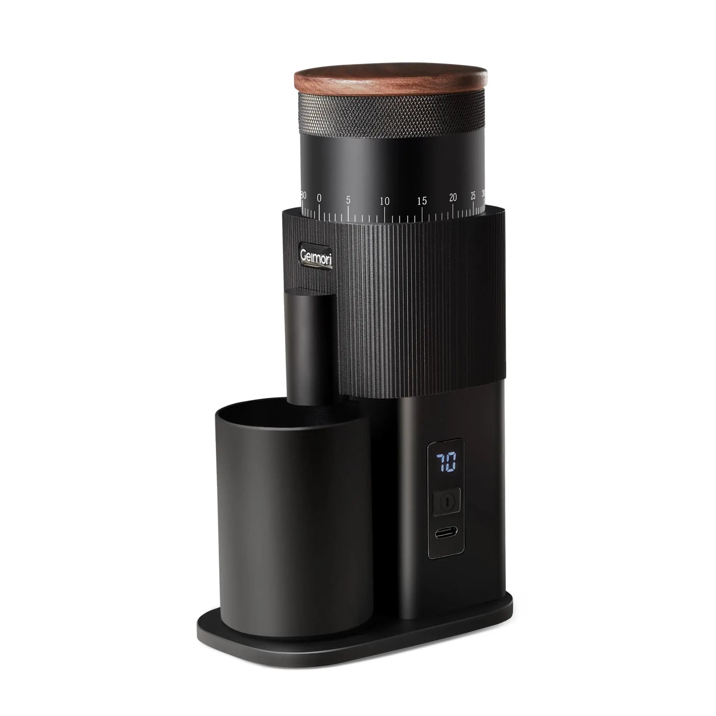 Geimori T38-The True Pro Grade Portable Coffee Grinder with 38mm Conical Burrs, 3600mAh Batteries, Stepless Grind Settings Wirsh