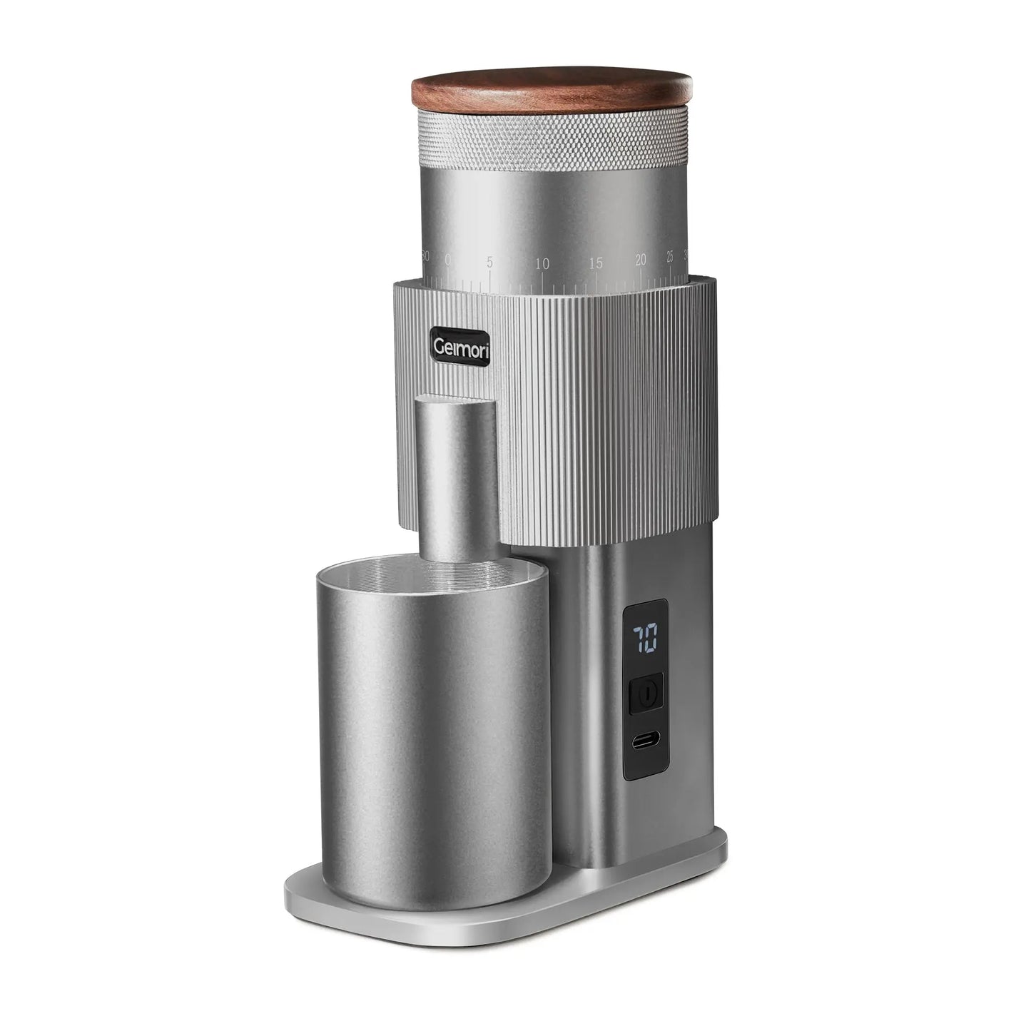 Geimori T38-The True Pro Grade Portable Coffee Grinder with 38mm Conical Burrs, 3600mAh Batteries, Stepless Grind Settings Wirsh