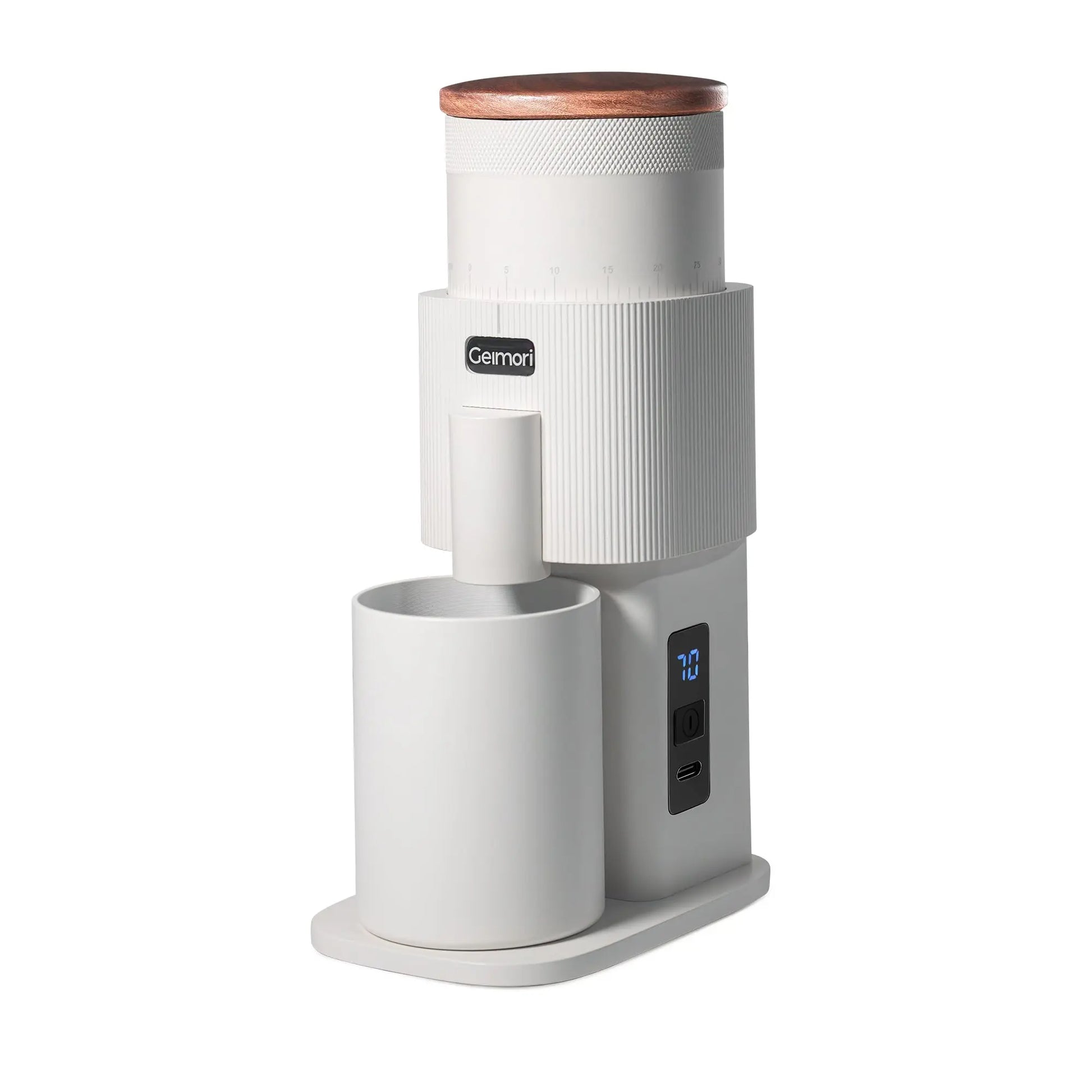 Geimori T38-The True Pro Grade Portable Coffee Grinder with 38mm Conical Burrs, 3600mAh Batteries, Stepless Grind Settings Wirsh
