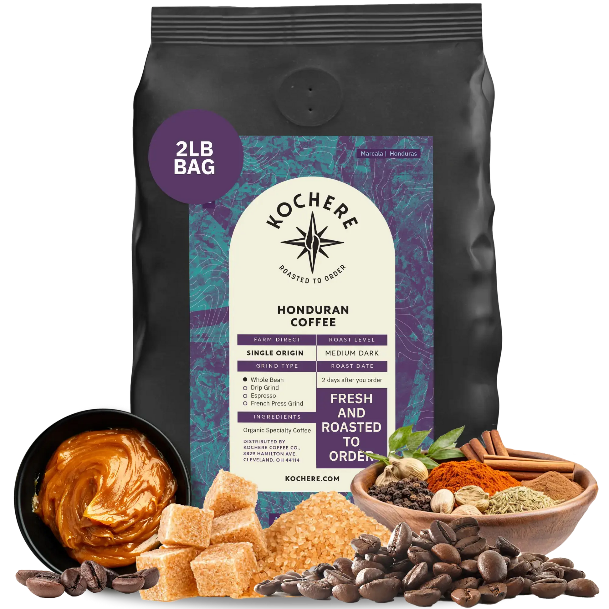 Kochere Coffee Honduran Marcala Organic Medium Roast - Caramel, Spice, Brown Sugar Notes Kochere Coffee Co.