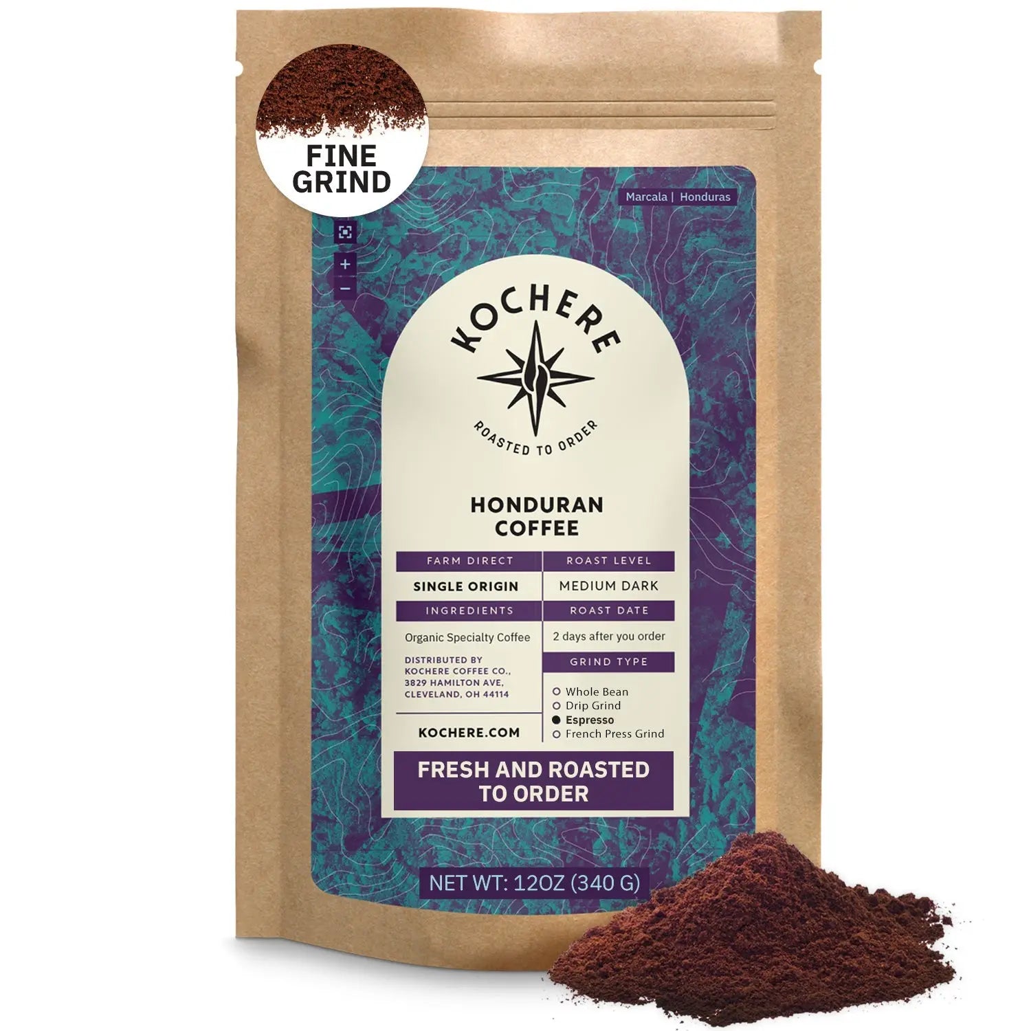 Kochere Coffee Honduran Marcala Organic Medium Roast - Caramel, Spice, Brown Sugar Notes Kochere Coffee Co.