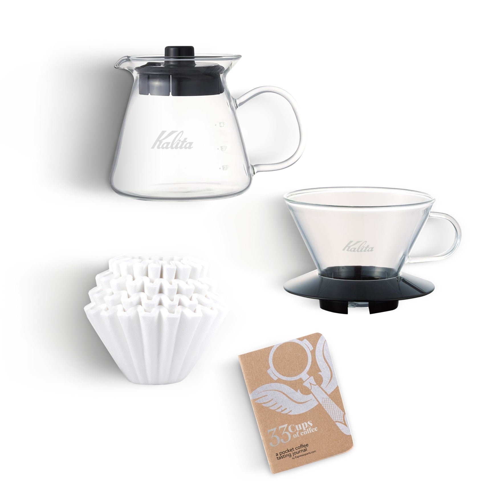 Kalita Wave 185 Pro Pour Over Coffee Kit - Glass Espresso Parts