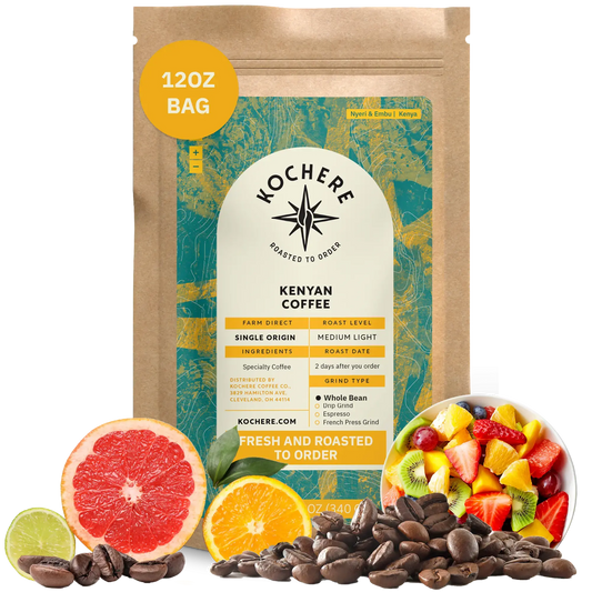 Kochere Coffee Kenyan Nyeri Embu AB Medium-Light Roast - Lemon, Blackberry Notes Kochere Coffee Co.