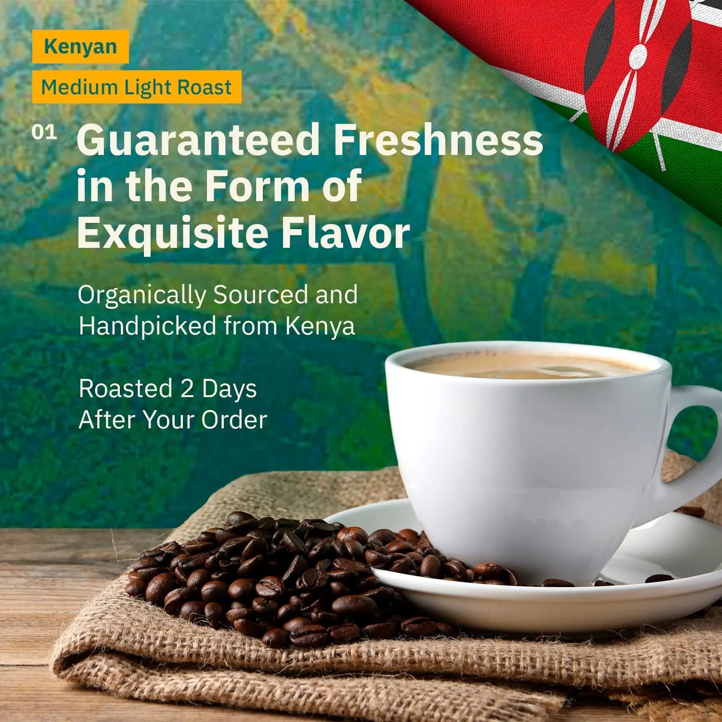 Kochere Coffee Kenyan Nyeri Embu AB Medium-Light Roast - Lemon, Blackberry Notes Kochere Coffee Co.