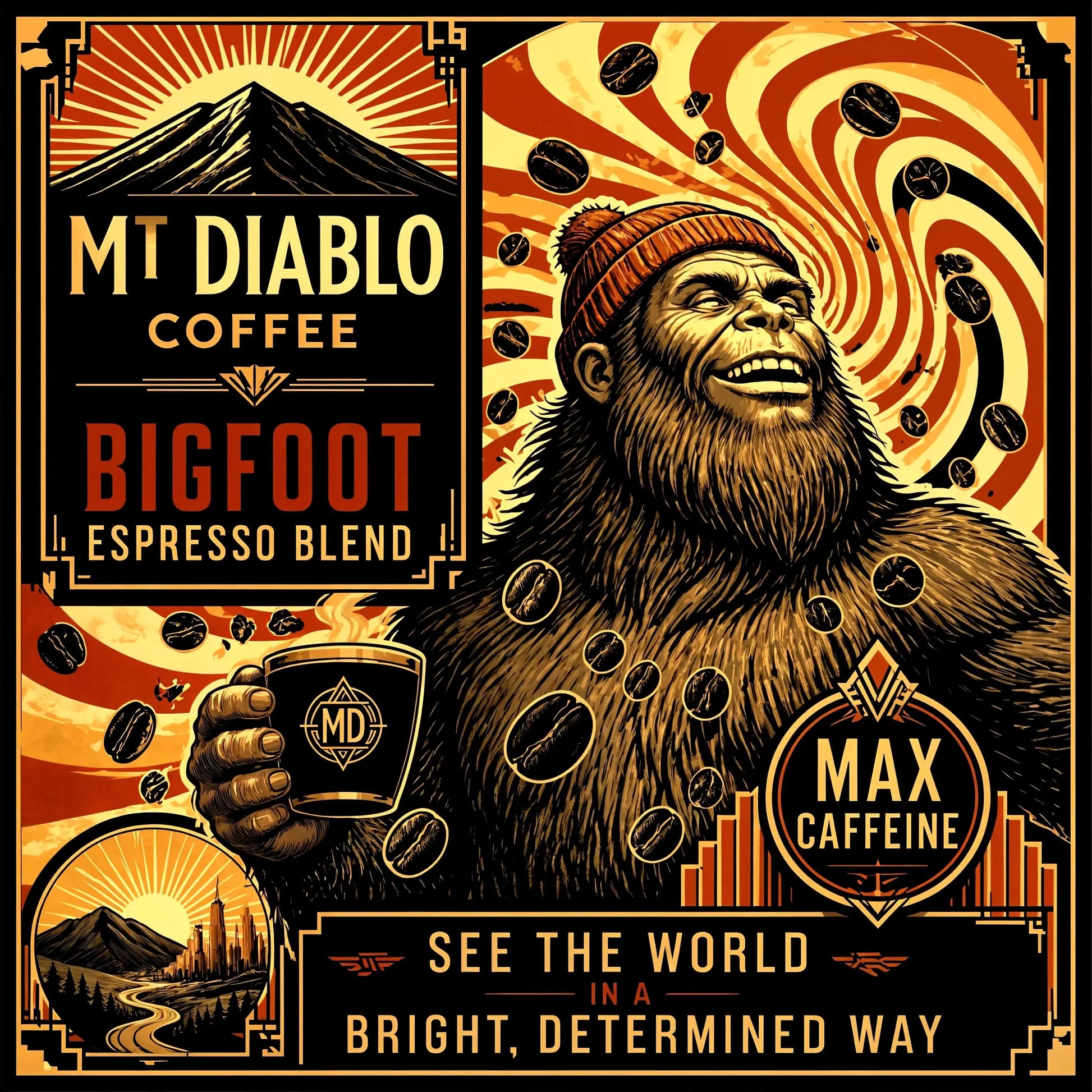 Bigfoot Blend | Maximum Caffeine | Medium Roast | Mt Diablo Coffee Mt. Diablo Coffee and Gear