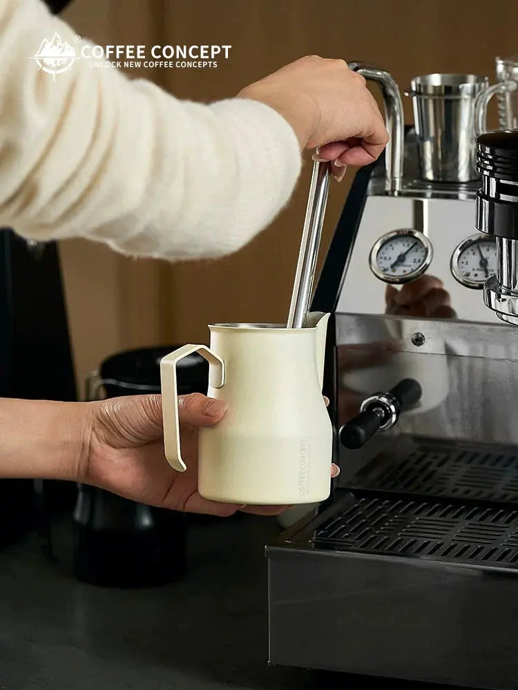 Best Milk Pitcher for Latte Art Beginners - Bell Shape 350ml/500ml Frothing Jug Under $15 COFFEECONCEPT