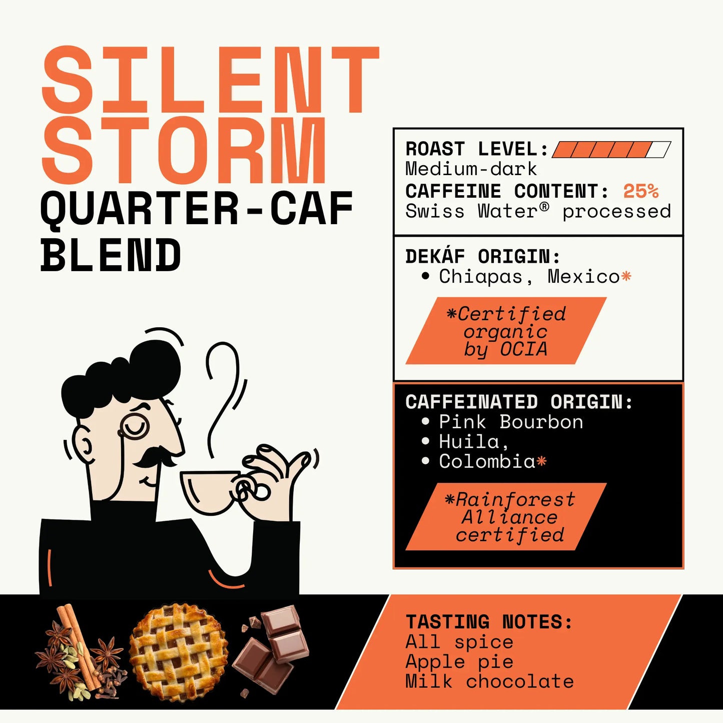 Silent Storm Low-Caffeine Espresso Blend DEKÁF