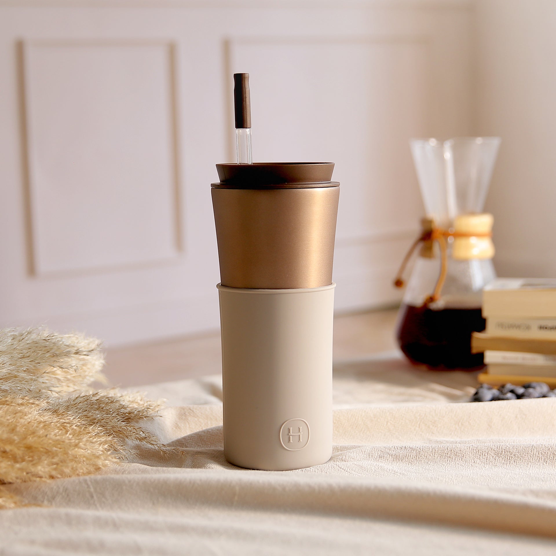 Cedar Travel Mug - Eucalyptus 15 Oz HYDY® Reusable Water Bottles With Infuser